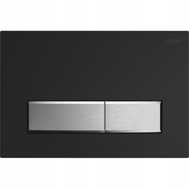 Mexen Fenix 09 splachovacie tlačidlo, čierna/matná chrómová