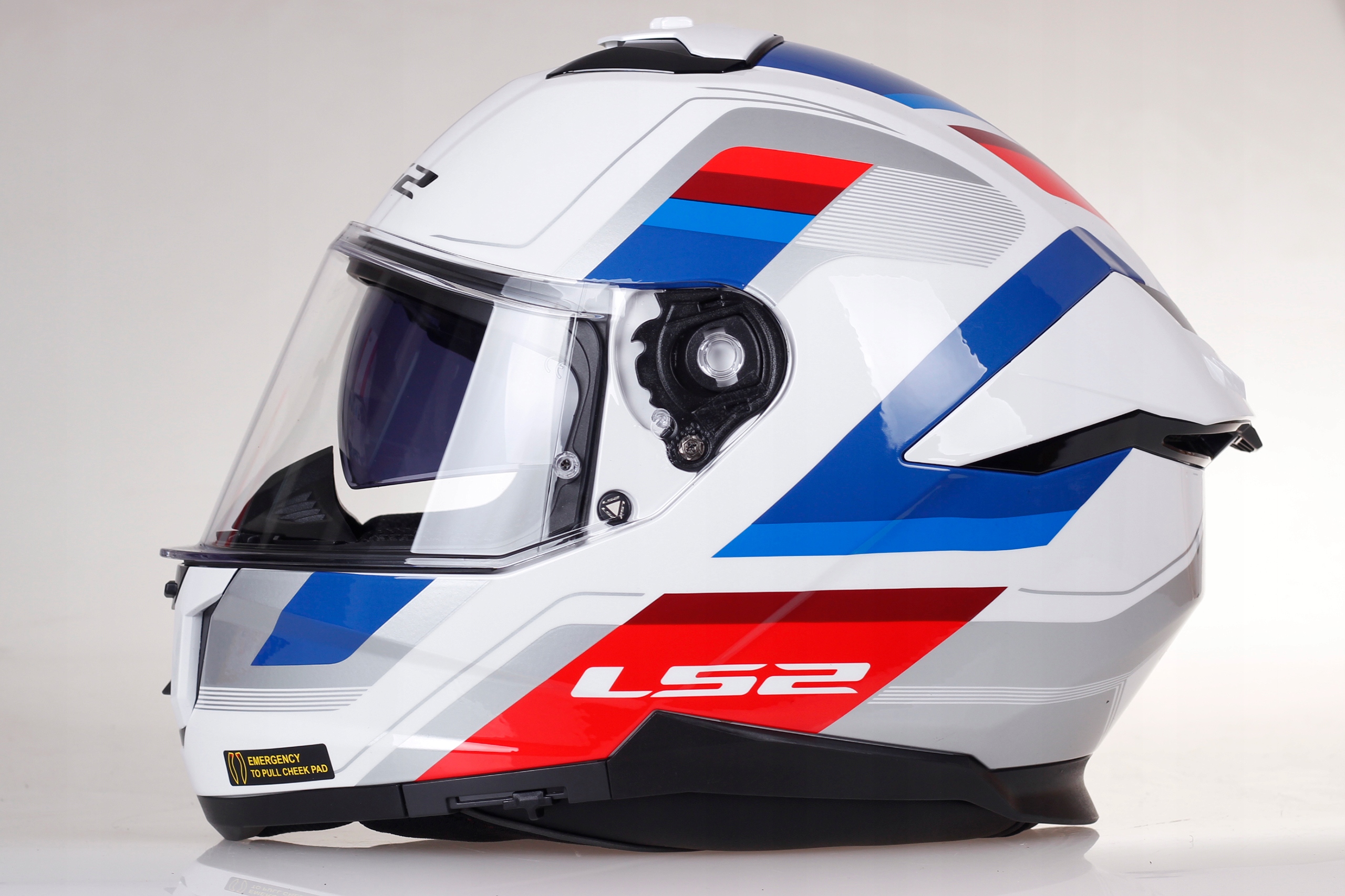 KASK MOTOCYKLOWY LS2 FF808 STREAM II integralny ECE 22.06 Vintage White Rozmiar XXL