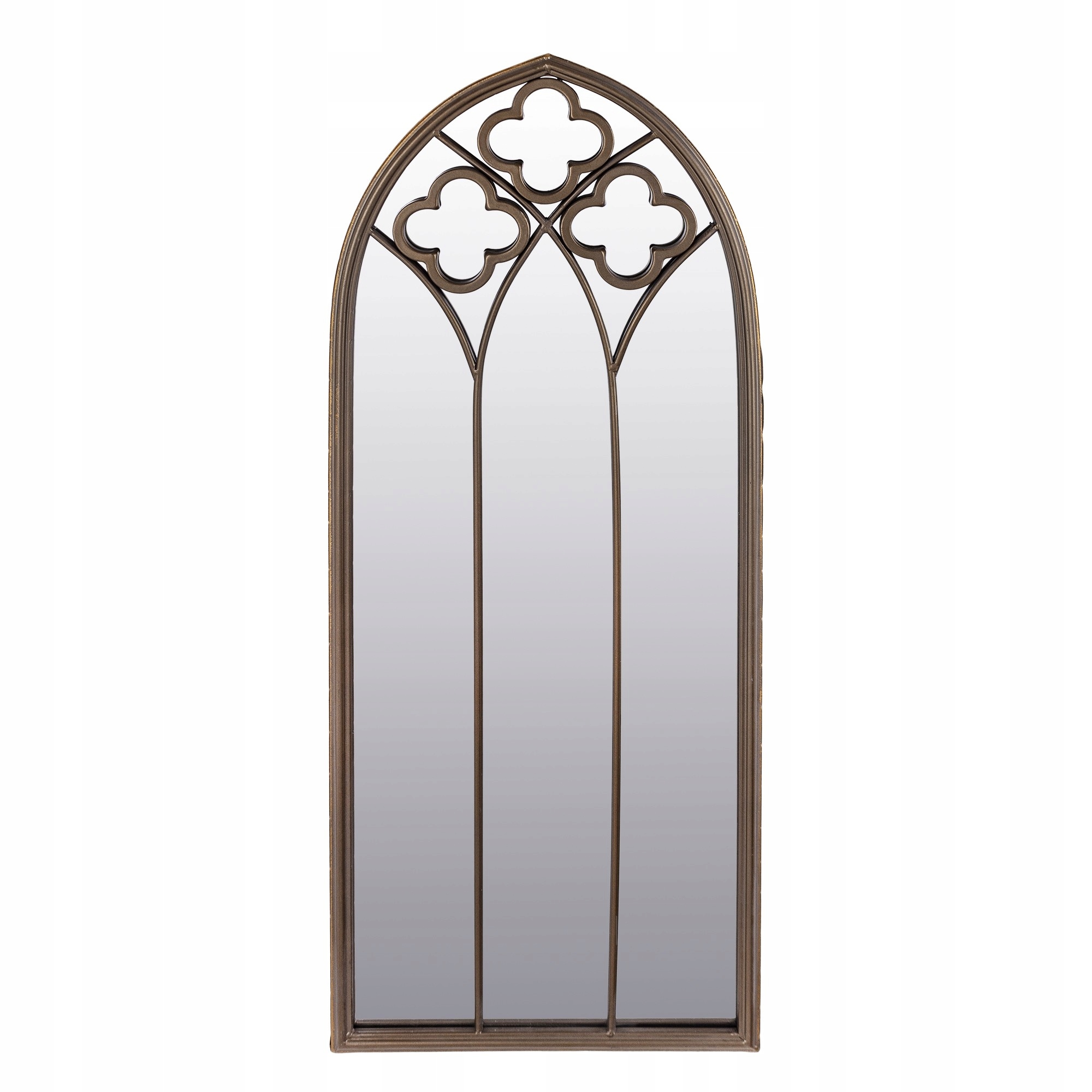 Hnedé nástenné zrkadlo, okenica, štýlová starožitná dekorácia