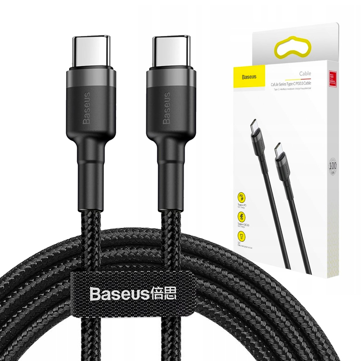 

Baseus Kabel Usb-c Usb-c Pd Qc Szybki Mocny 1m
