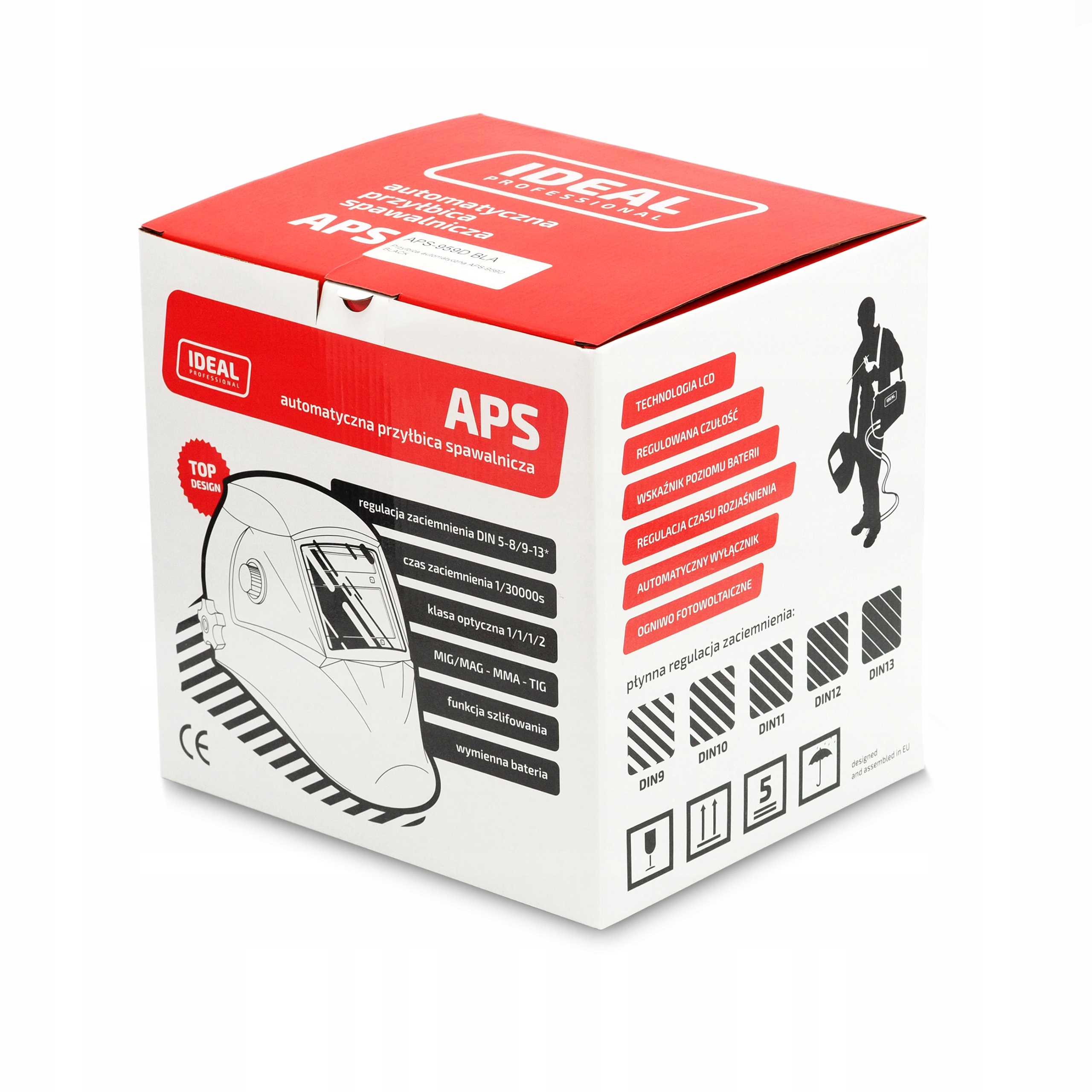 Przyłbica samościemniająca IDEAL APS-959D CZARNA BLACK Liczba sensorów 4