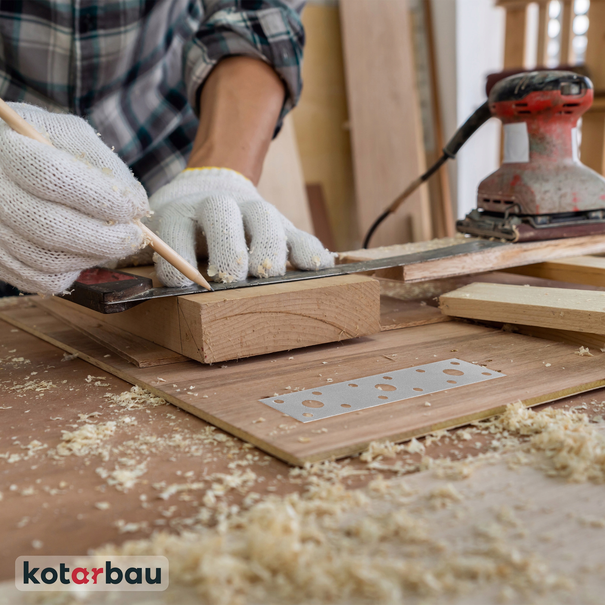 PŁYTKA PERFOROWANA ŁĄCZNIK CIESIELSKI PŁASKI OCYNKOWANY 150x35MM PŁASKOWNIK Marka Kotarbau