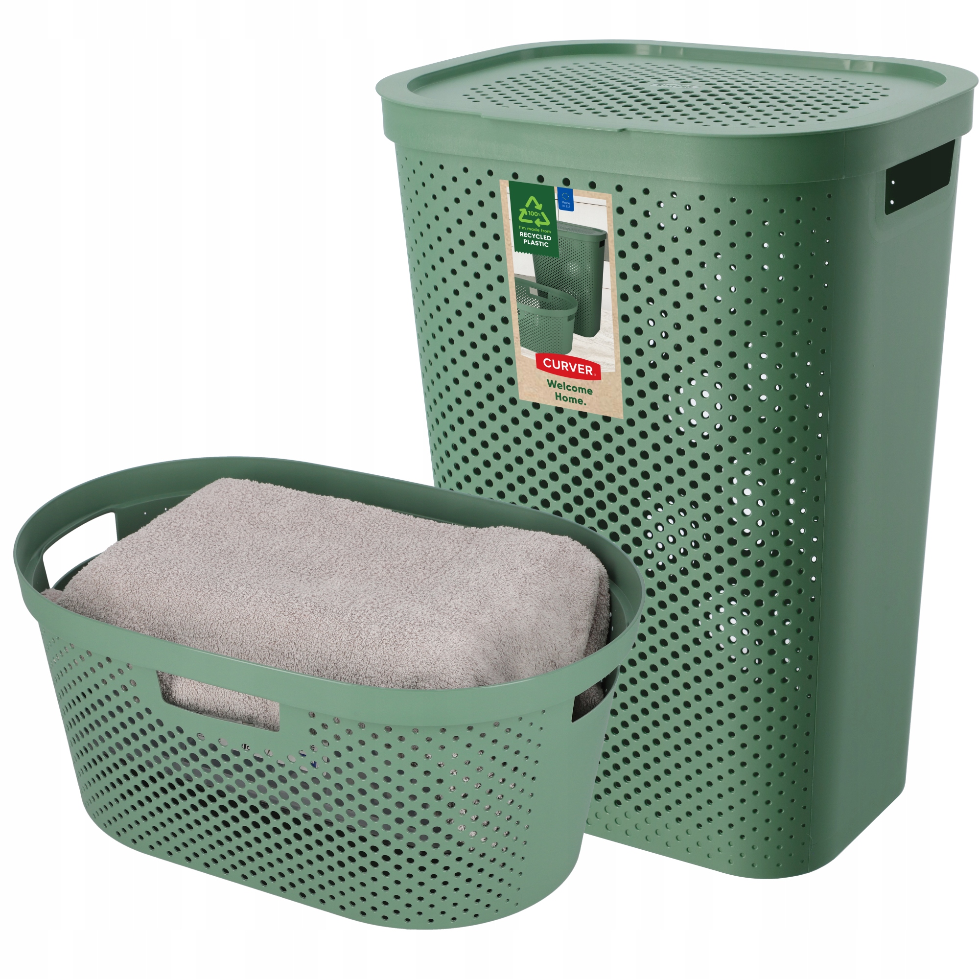 

Curver Kosz Na Pranie Bieliznę 60+40L Zielony
