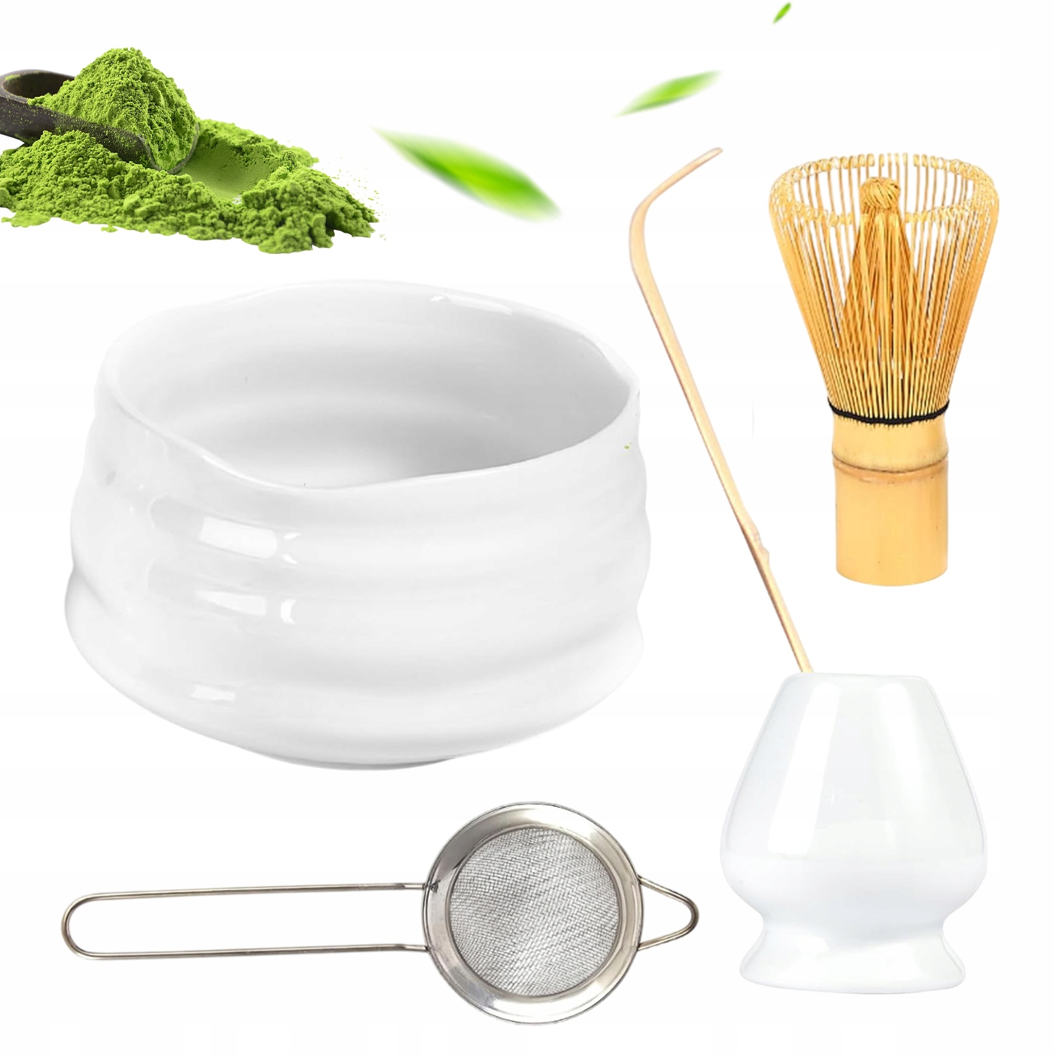 Zestaw trzepaczka do matchy Zestaw do herbaty Matcha z bambusa 5 Szt