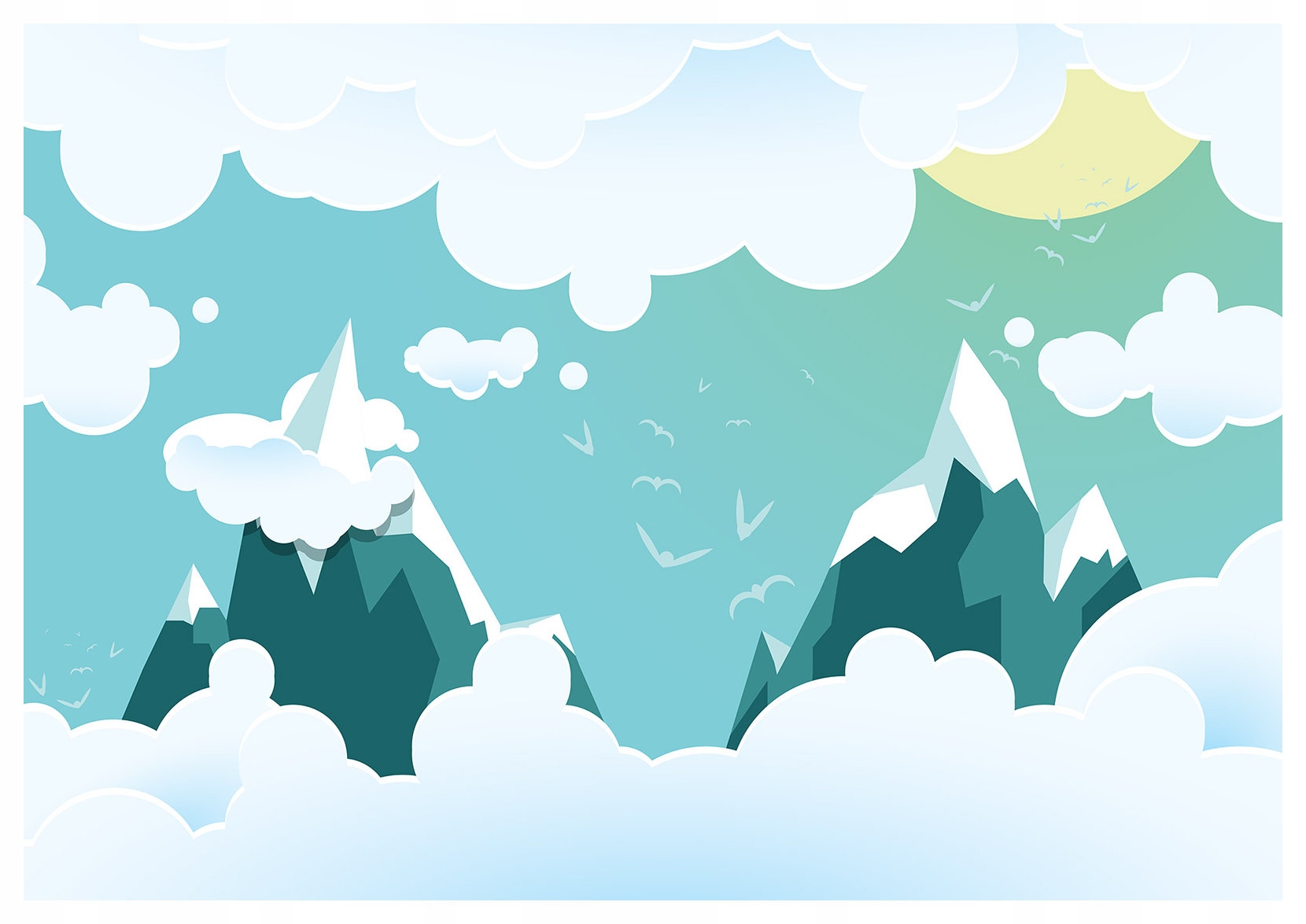 Fototapeta Geometrické hory vrcholy vinylová krajina 460x300 lepidlo