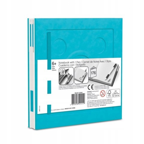 LEGO 52444 NOTATNIK ZESZYT Z DŁUGOPISEM BŁĘKITNY EAN (GTIN) 4895028515232
