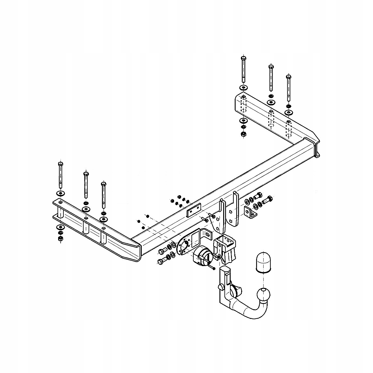 Hak holowniczy Wypinany do Audi Q5 I 8R 1 SUV 08-16 MODUŁ 13 PIN GRATIS Producent Steinhof