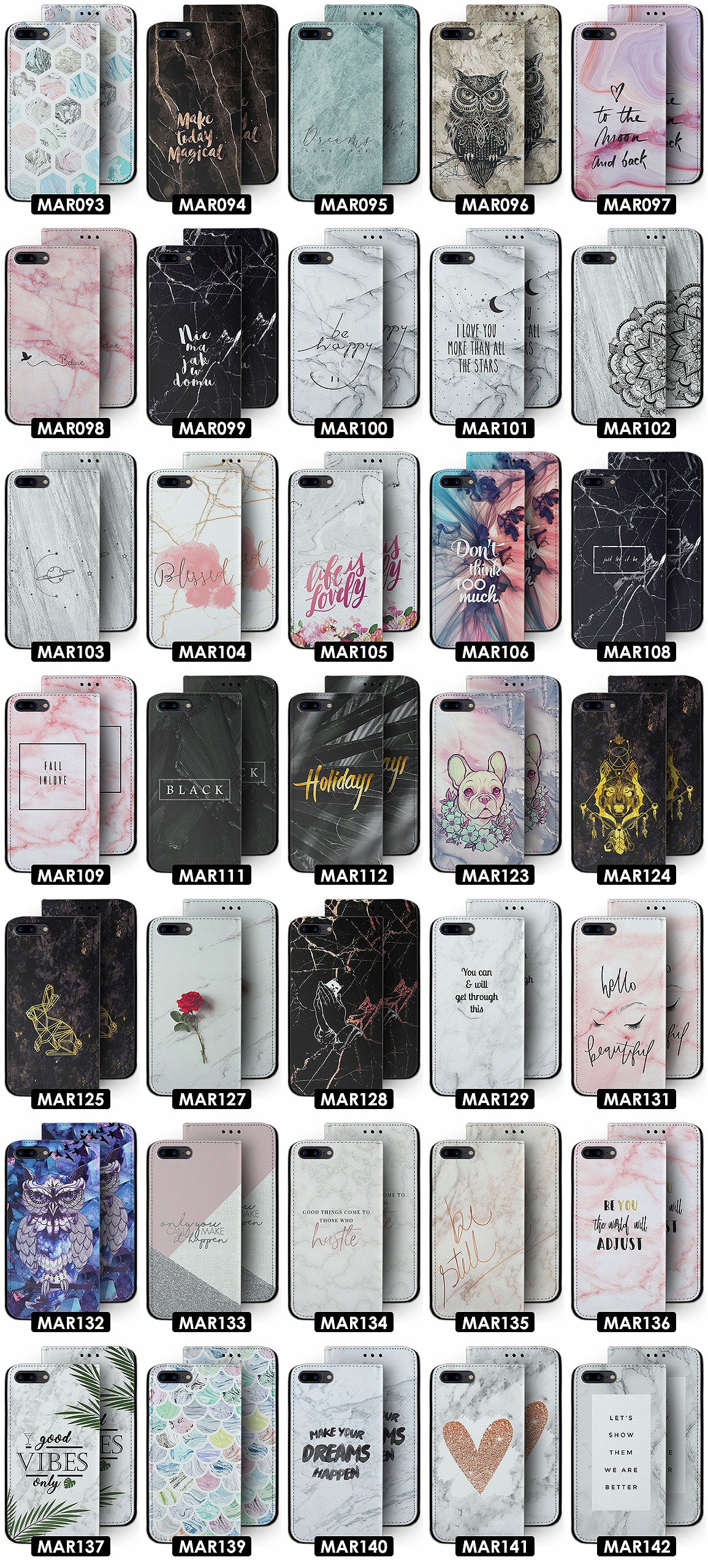 ETUI Z KLAPKĄ CASE POKROWIEC PORTFEL DO APPLE IPHONE 7 8 PLUS WZORY Typ etui z klapką