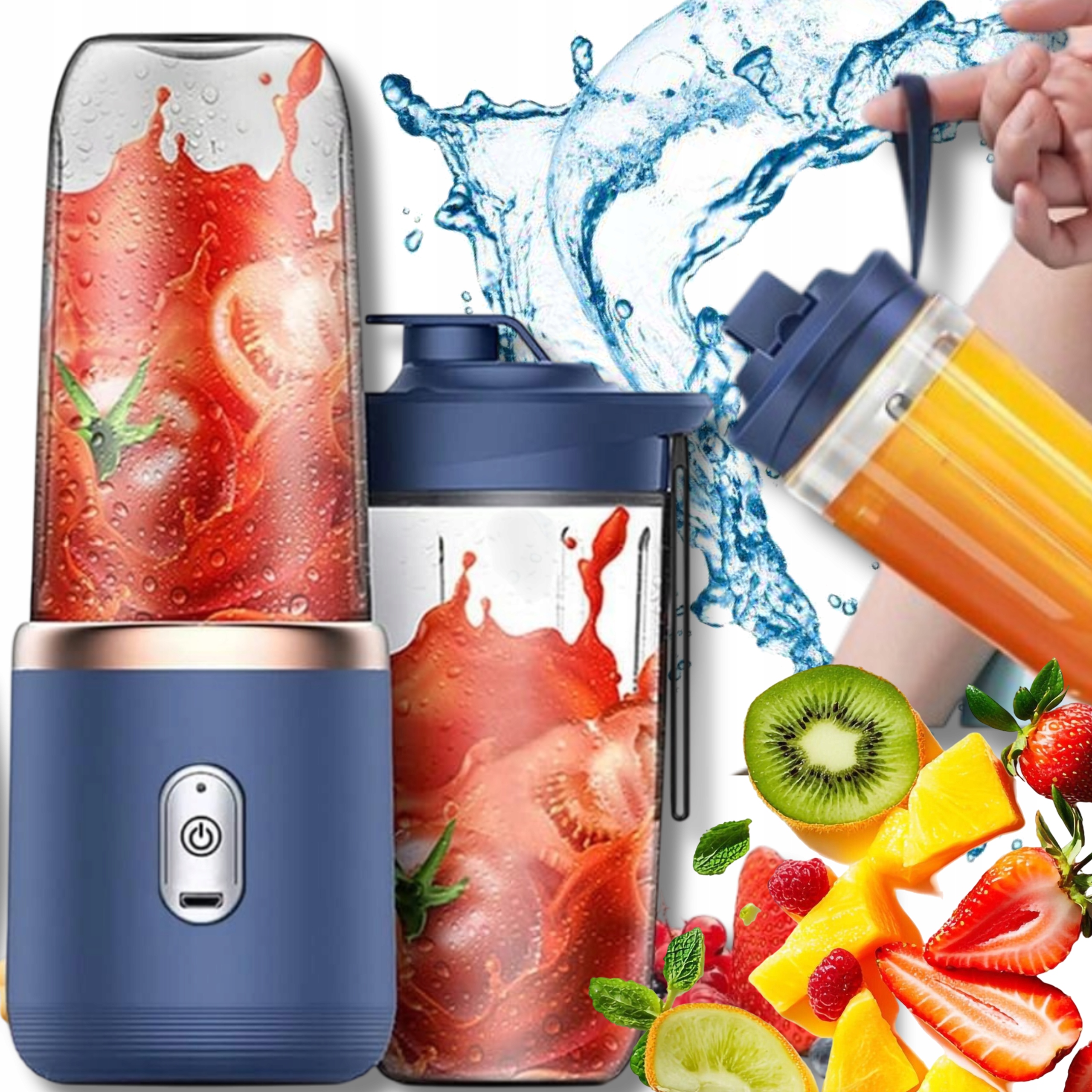 BEZPRZEWODOWY MINI BLENDER PRZENOŚNA SOKOWIRÓWKA ELEKTRYCZNY TURYSTYCZNY