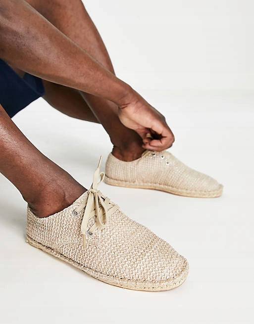ASO DESIGN BEŻOWE SZNUROWANE ESPADRYLE (42) Marka inna