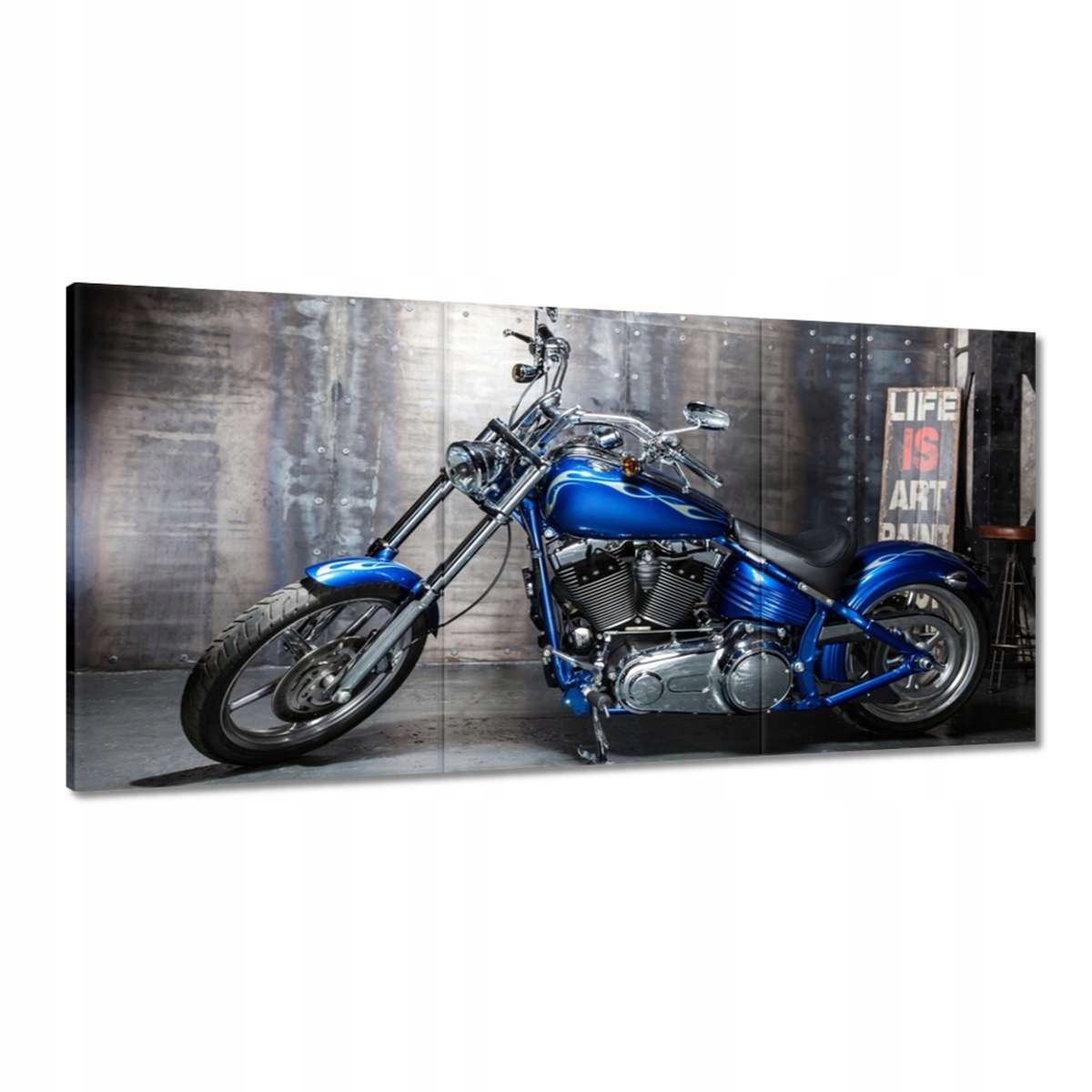 Obrazy 180x90 Modrý chopper Motor