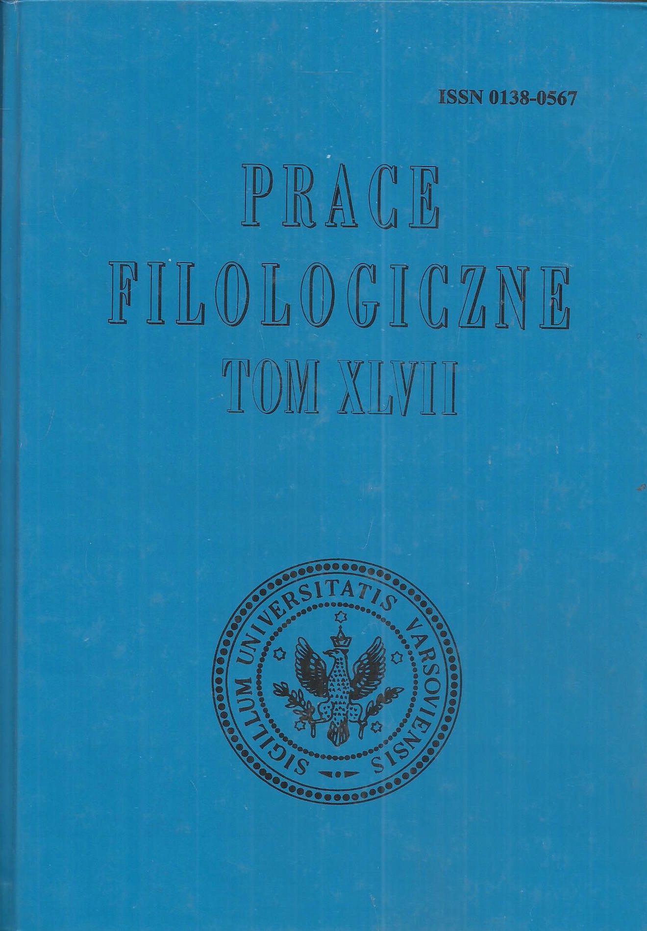 Prace Filologiczne tom XLVII