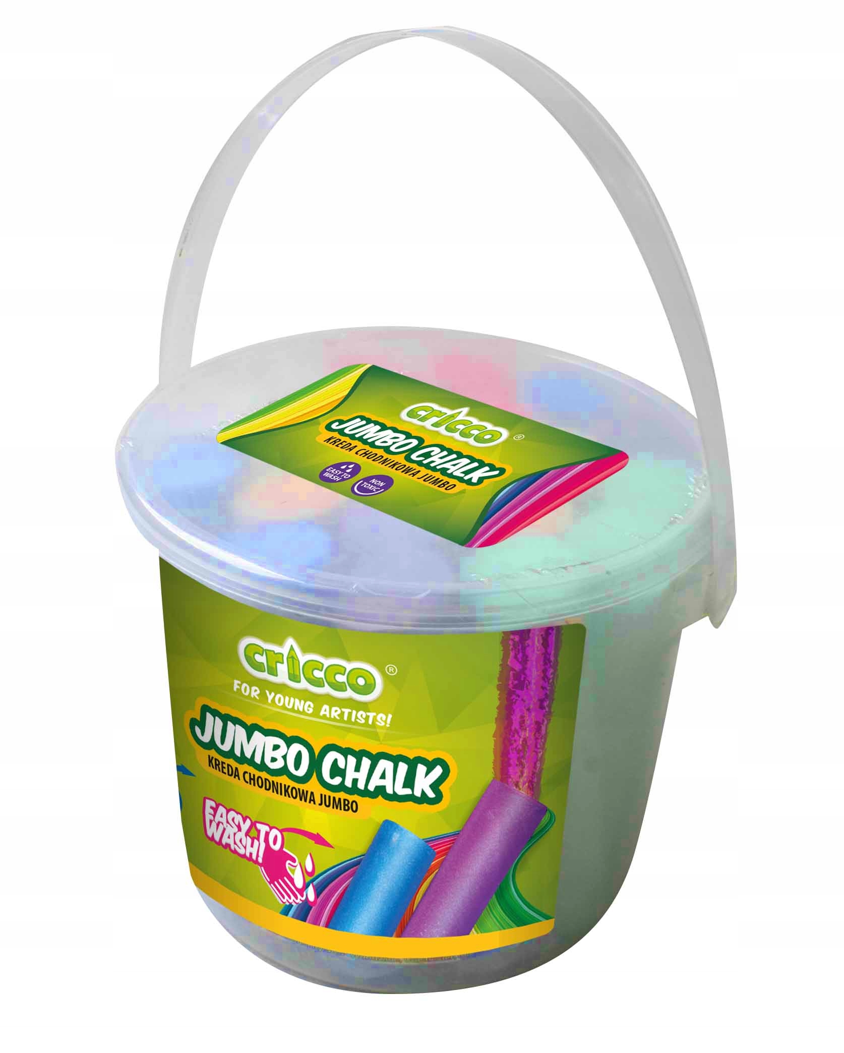 

Gruba kreda kolorowa Jumbo Cricco 20 szt wiaderko