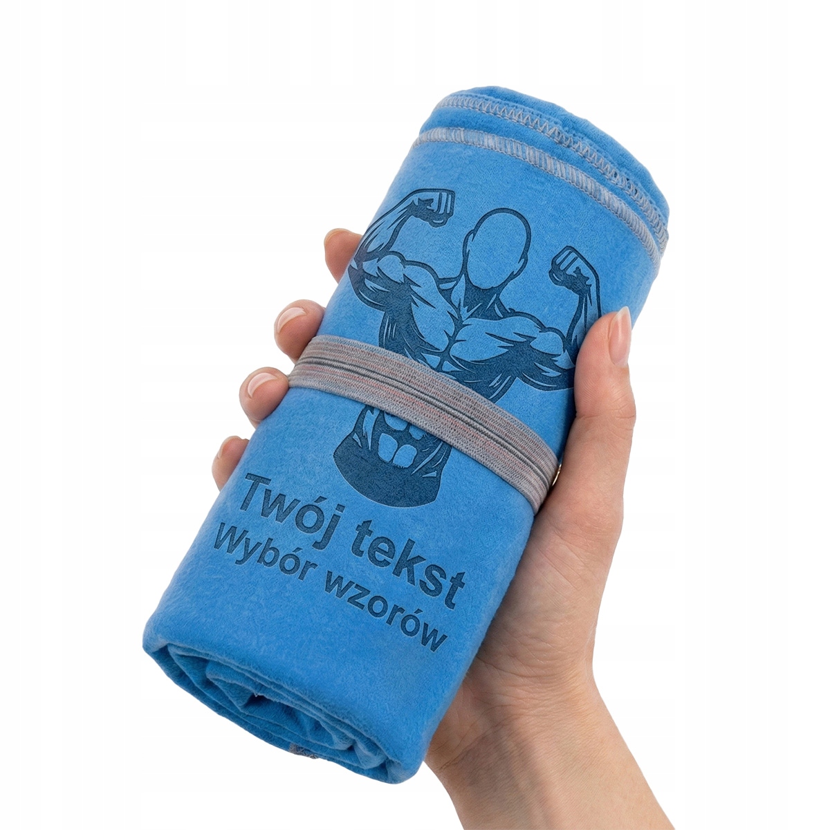 dla fana siłowni ręcznik szybkoschnący z Twoim Tekstem 72x130 cm