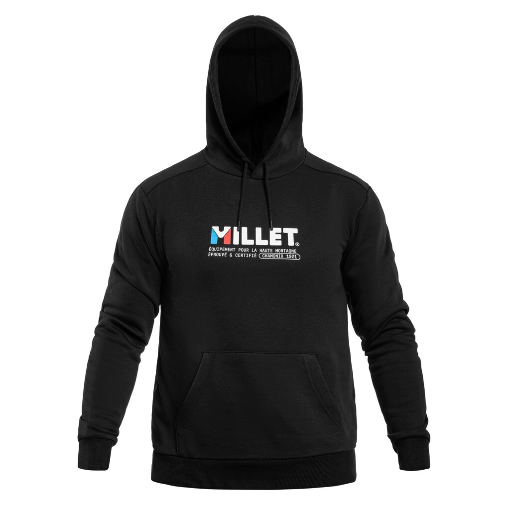 Mikina s kapucí (klokanka) pánská bavlněná s potiskem Millet Sweat Black M