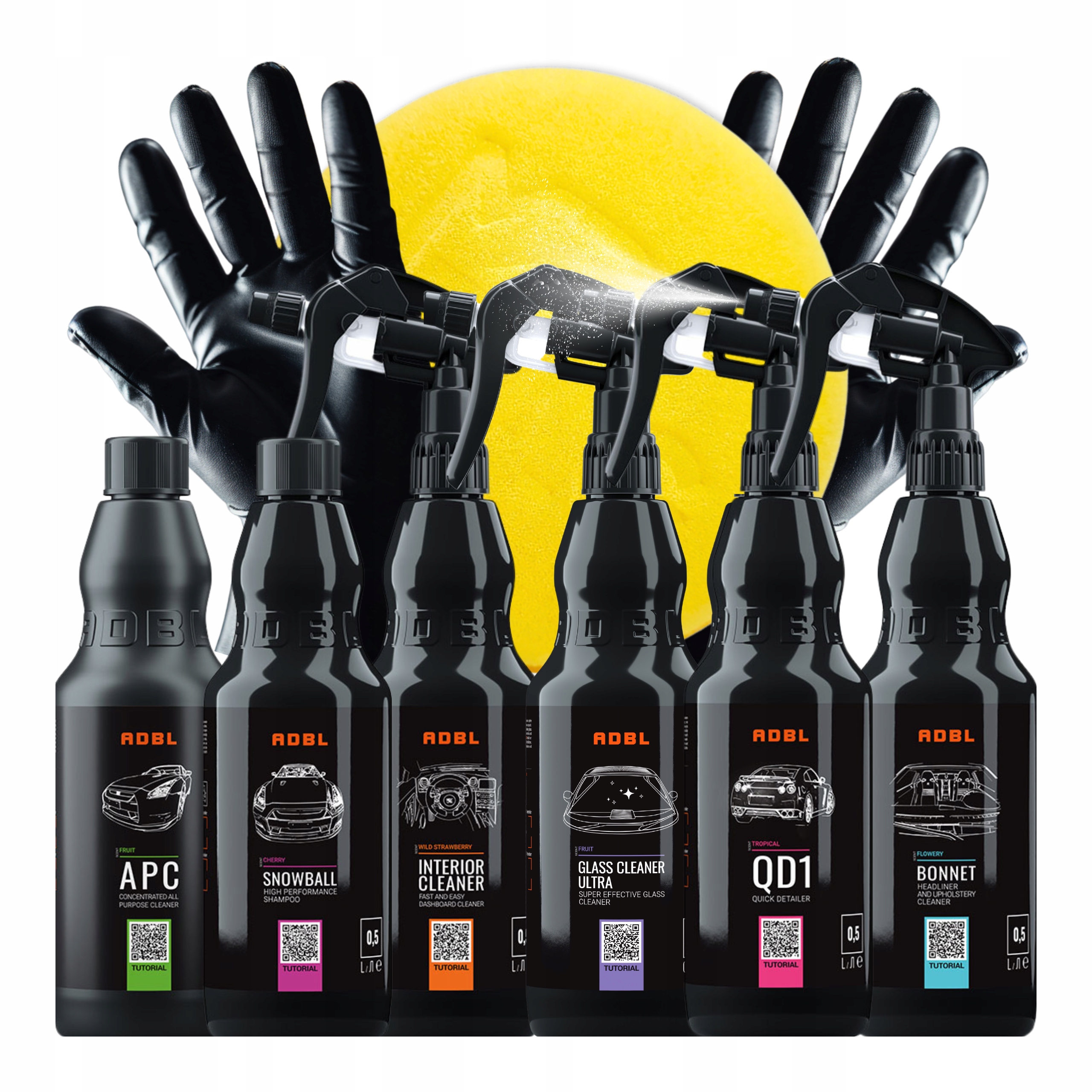 Adbl Zestaw Detailingowy Do Lakieru Wnętrza Szyb I Tapicerki Z Szamponem