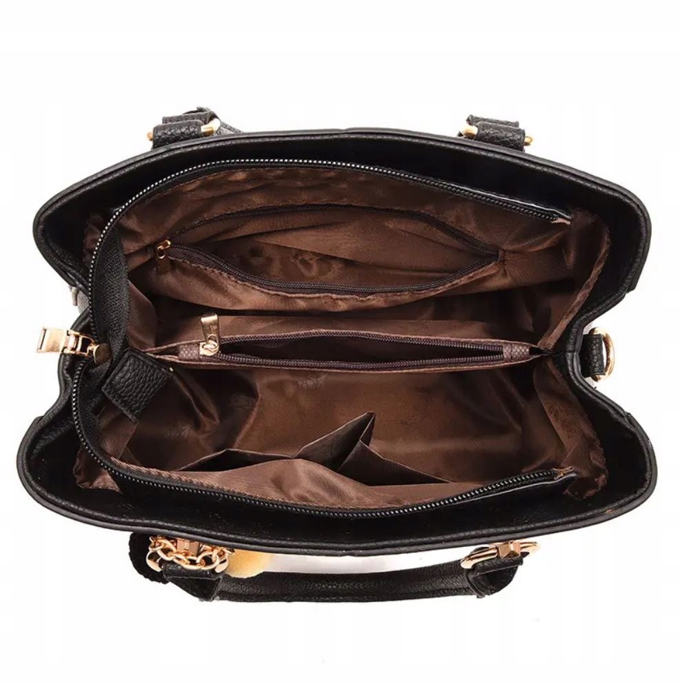 TORBA DAMSKA W KRATKĘ MIEJSKA STYLOWA ELEGANCKA MODNA POJEMNA TOREBKA Materiał dominujący akryl