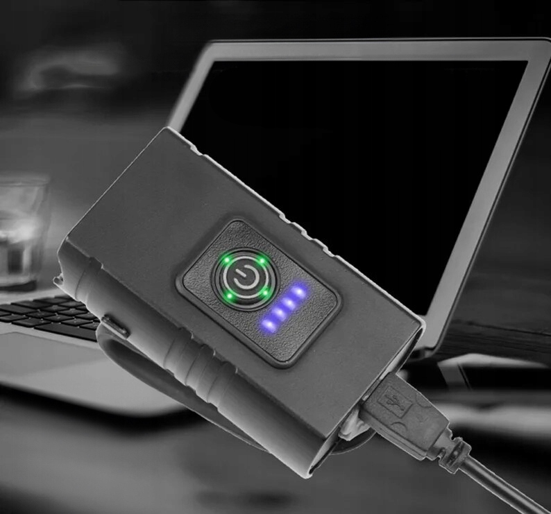 MOCNA LAMPKA ROWEROWA PRZEDNIA TYLNA LED WODOODPORNA AKUMULATOR USB ZESTAW Kod producenta FALCON LAMPKA ROWEROWA