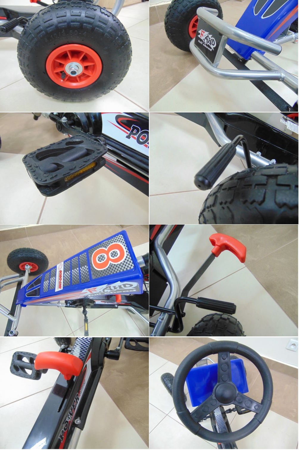 WIELKI GOKART 5-12 lat do 60kg POMPOWANE KOŁA Szerokość pojazdu 60 cm