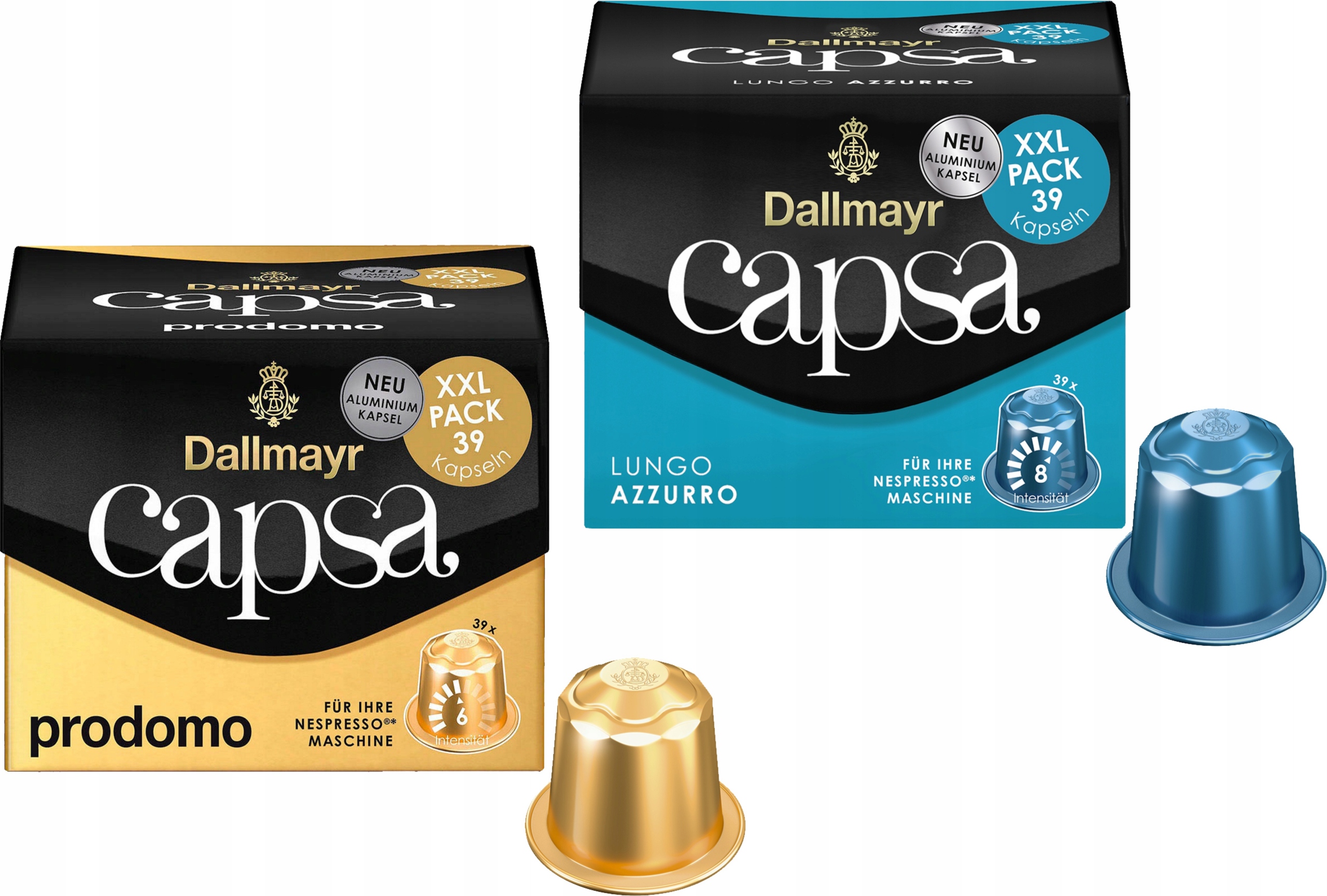 Levně Kapsle pro Nespresso Dallmayr Capsa Sada Azzurro Prodomo 2 x 39 kusů