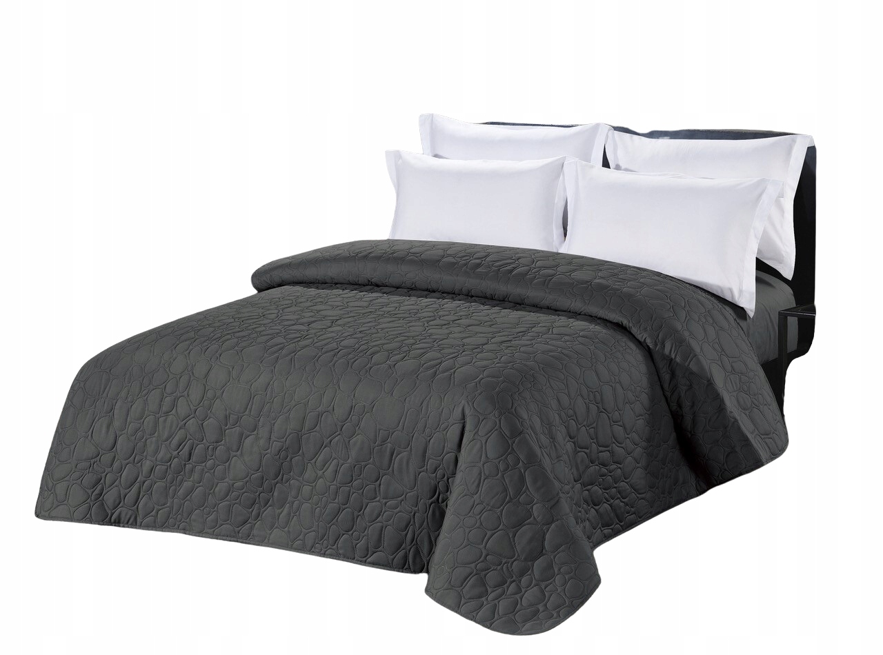 NARZUTA PIKOWANA KAPA DWUSTRONNA 170x210 GRAFITOWA