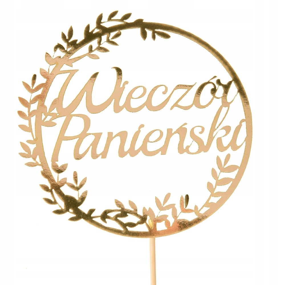

Topper Na Tort Koło Wieczór Panieński Złoty 28 CM