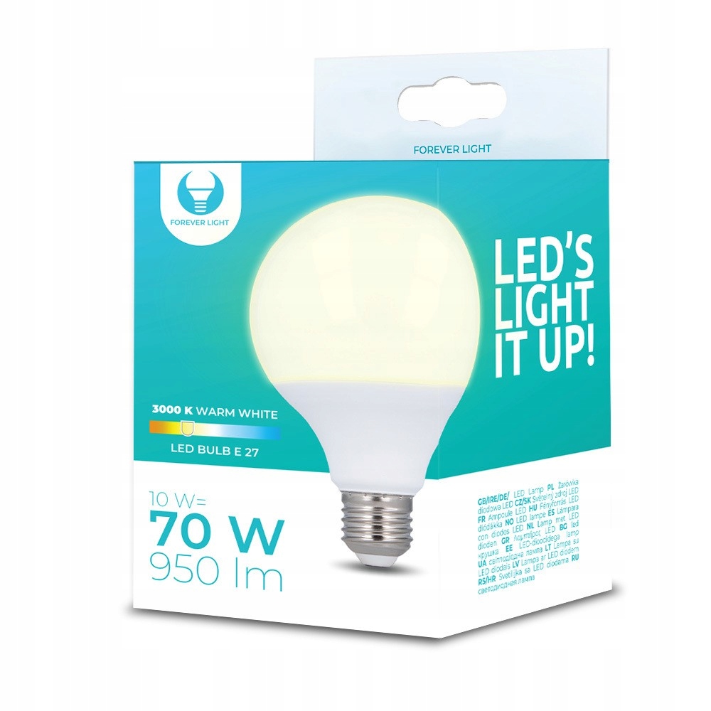 

Żarówka Kula Led E27 G95 10W 230V 3000K 950lm