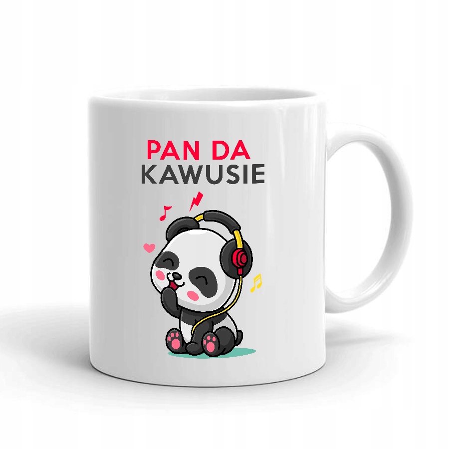 

Kubek Biały z nadrukiem wzór Panda 08