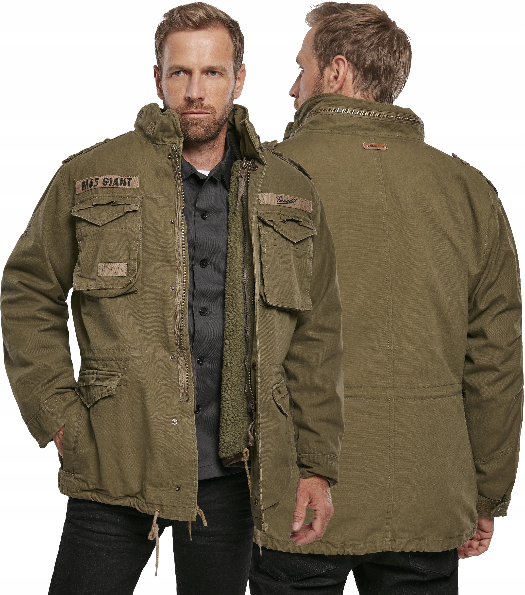 

Kurtka Męska Wojskowa M65 Giant Brandit Olive XL