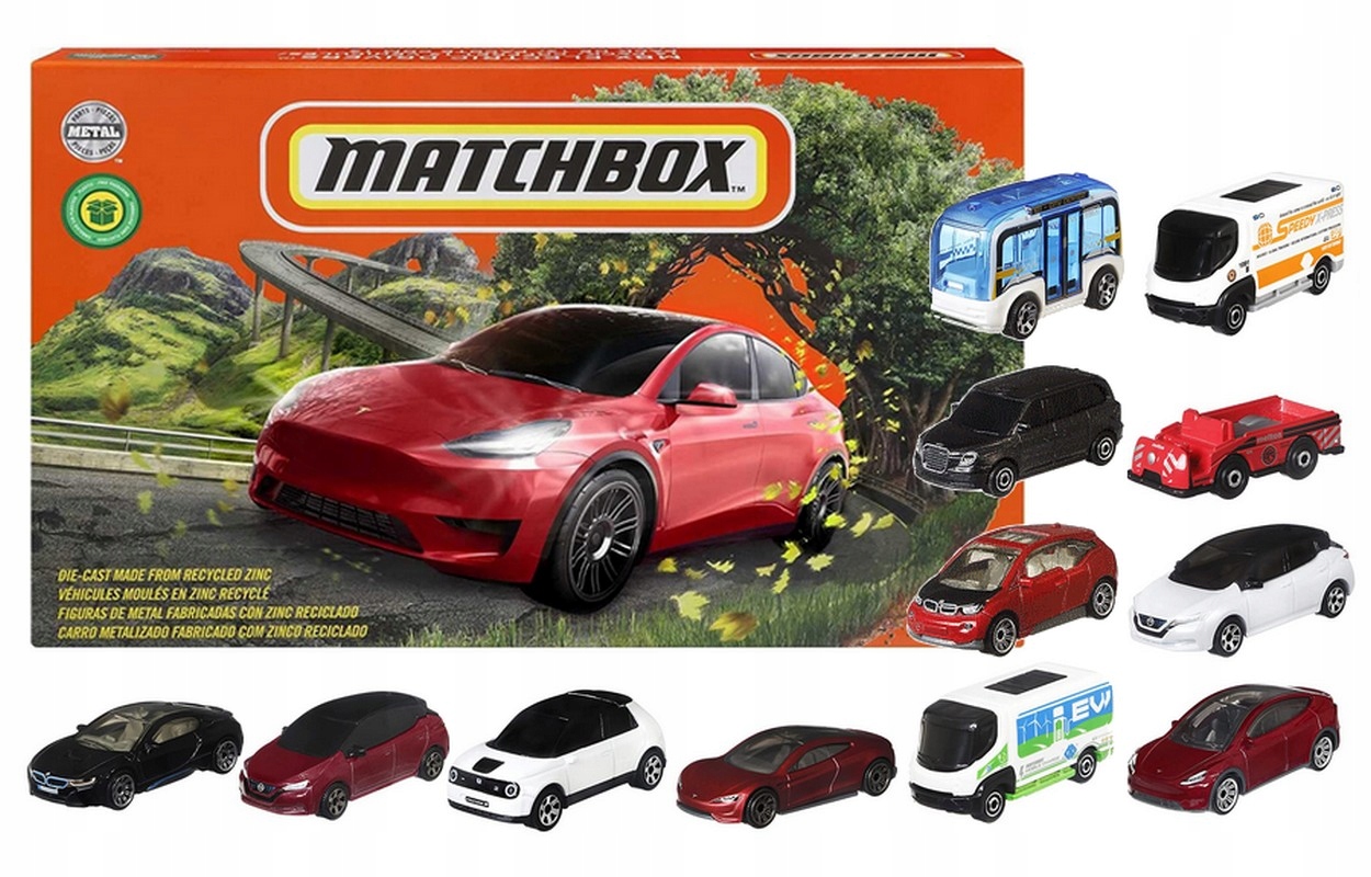 

Matchbox Dwunastopak Zestaw 12 Pojazdów elektryczn