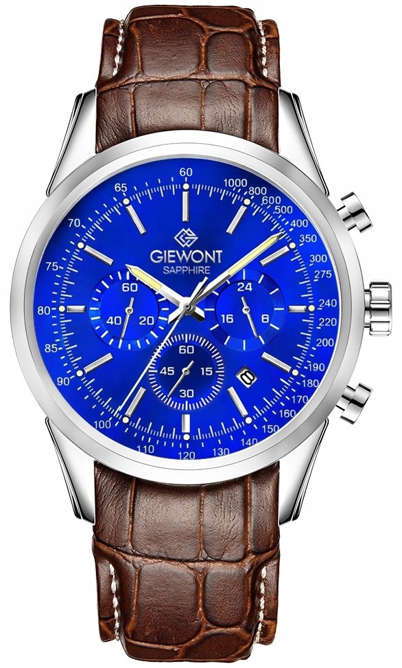 Pánské Hodinky Giewont Chronograph Sapphire stříbrnomodré GW7650-A5
