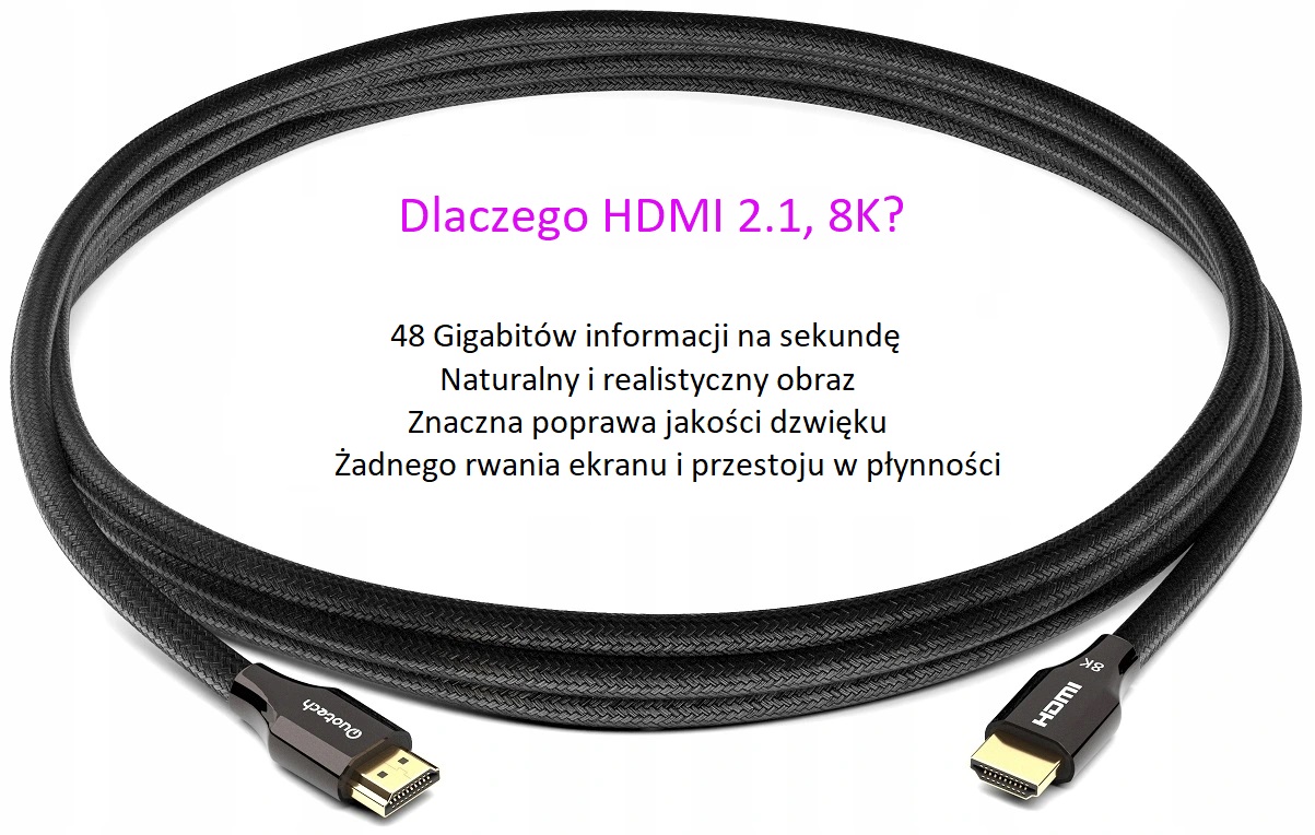 Kabel HDMI 2.1 Ultra High Speed 8K PREMIUM 1,5m Marka Quotech