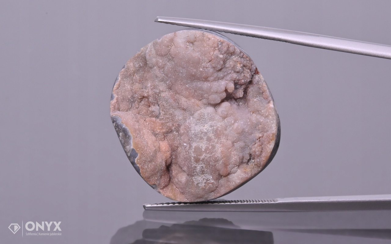 Nepravidelná chalcedonová růže 24,5x24 mm