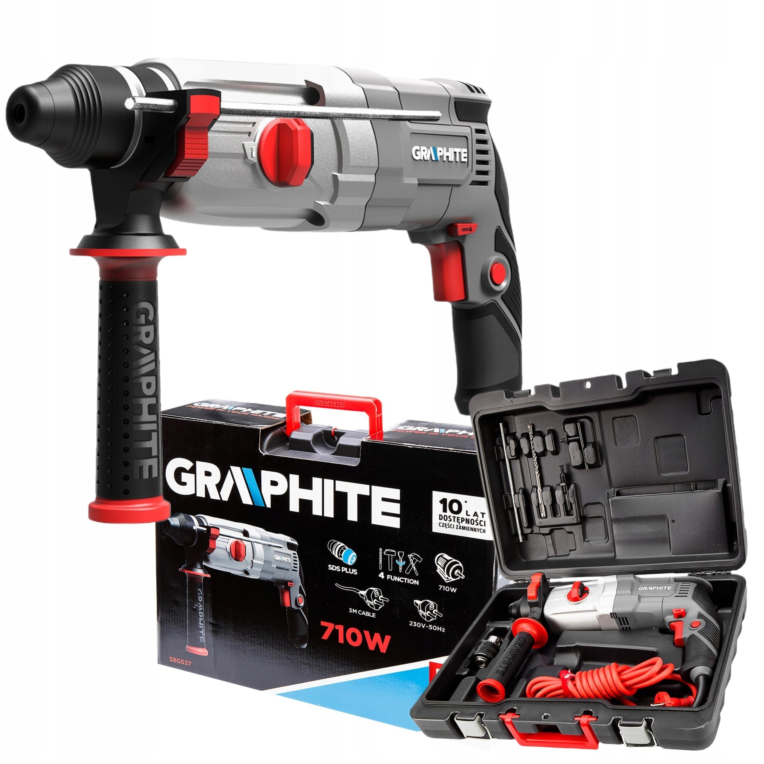 Graphite Vrtací Kladivo Příklepové Vrtací Kladivo Sds+ 710W 2,6J Kufr