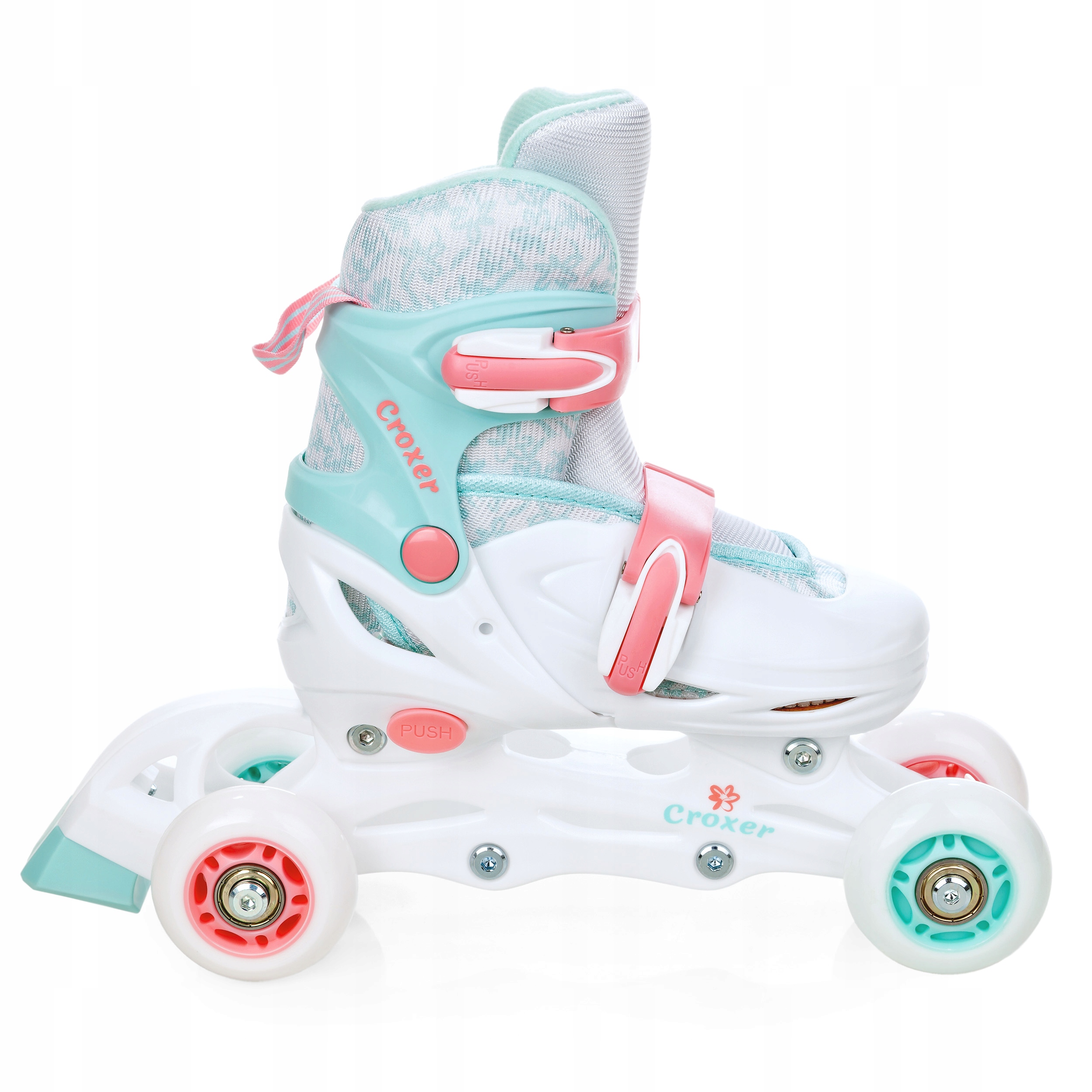 Rolki-Wrotki Regulowane 3w1 Croxer Inez 34-37 LED Marka Croxer