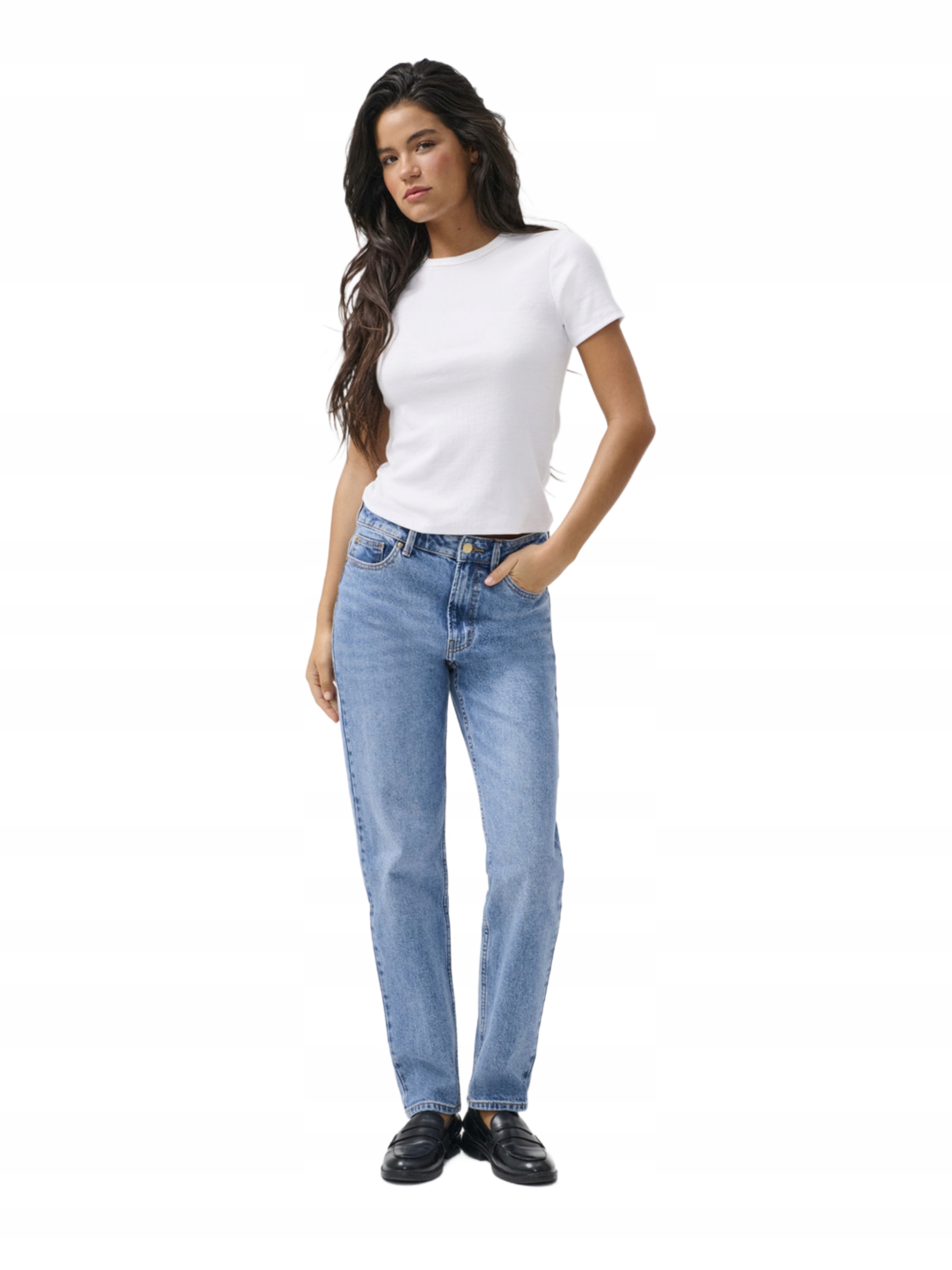 Only Džíny Středního Stavu Modré S Oděrem 29/34 2FA