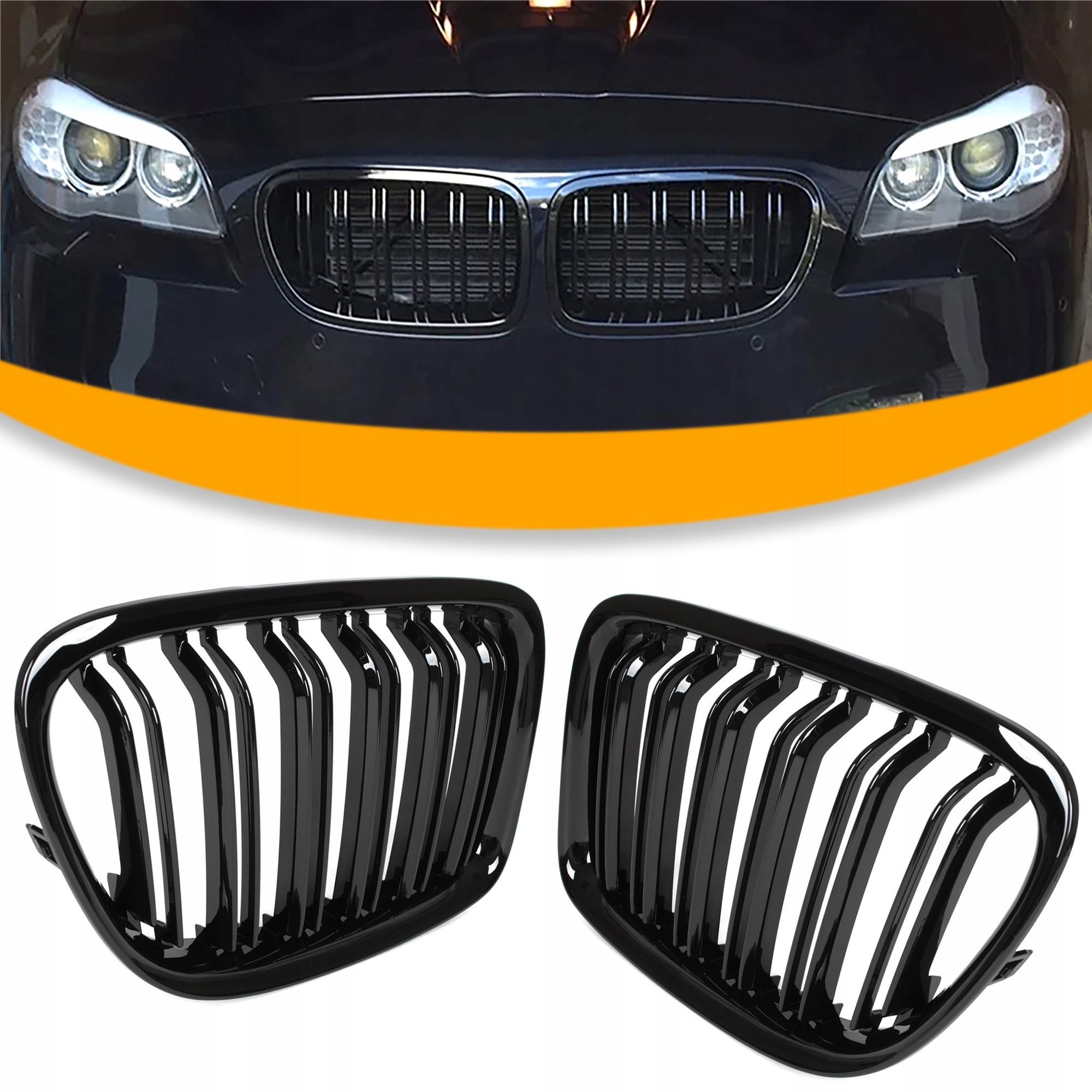 Atrapa Nerki Grill Mřížka pro Bmw X1 E84 Black Lesklá