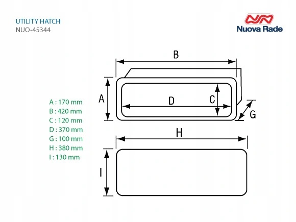 JASKÓŁKA / SCHOWEK / PÓŁKA JACHTOWA BIAŁA - 170x420mm NUOVA RADE Producent Nuova rade