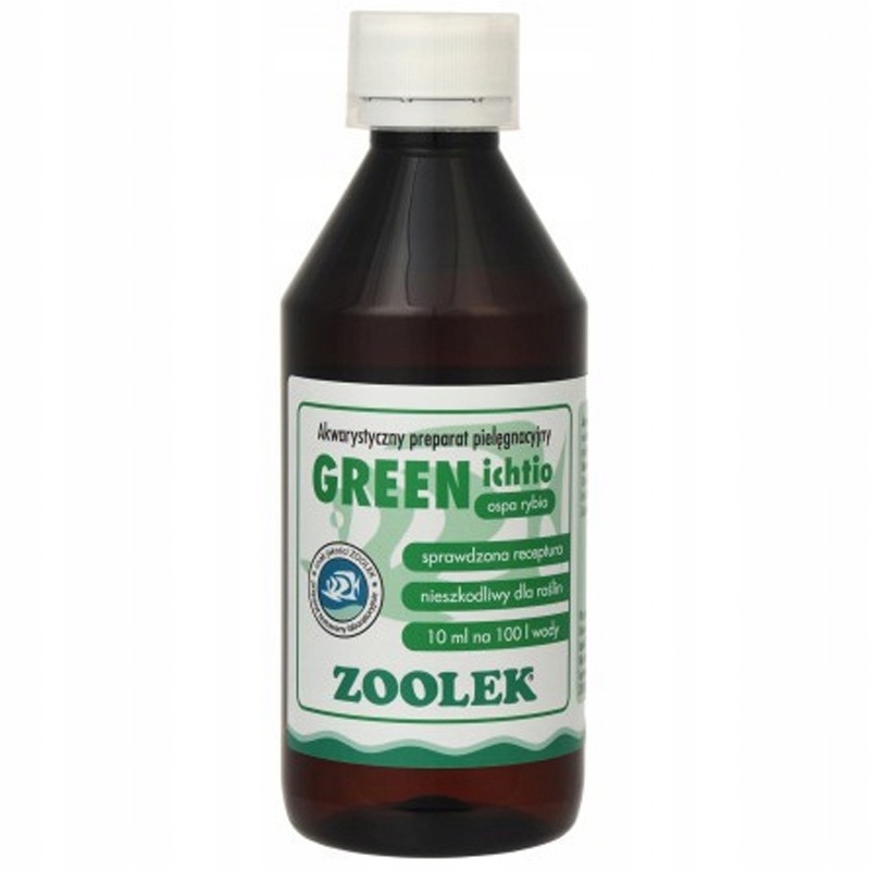 Zoolek GREEN ICHTIO 250ml na ospę rybią ZIELEŃ