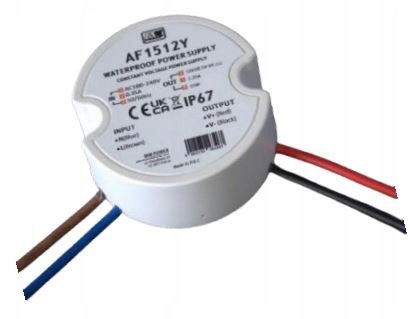 Zasilacz Led okrągły Mw Power 15W 24V/0.62A IP67 AF1524Y