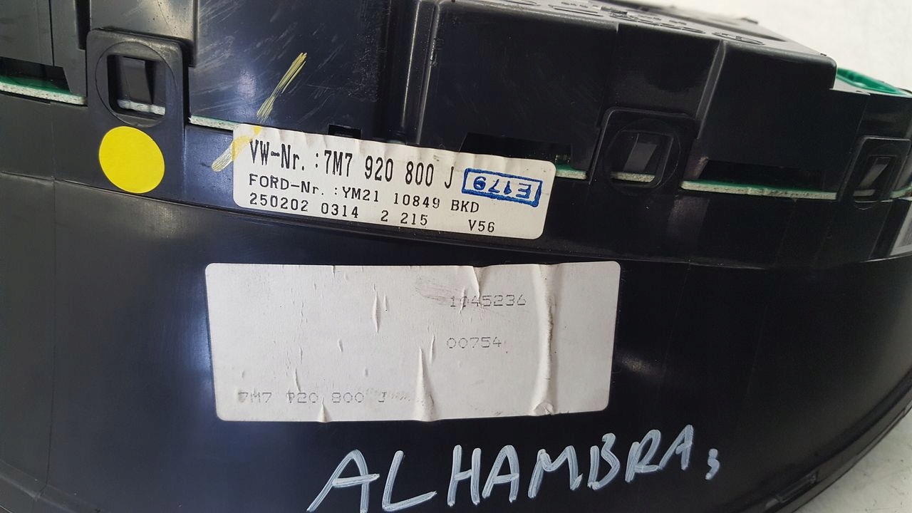 dials Seat Alhambra 1,9 TDI