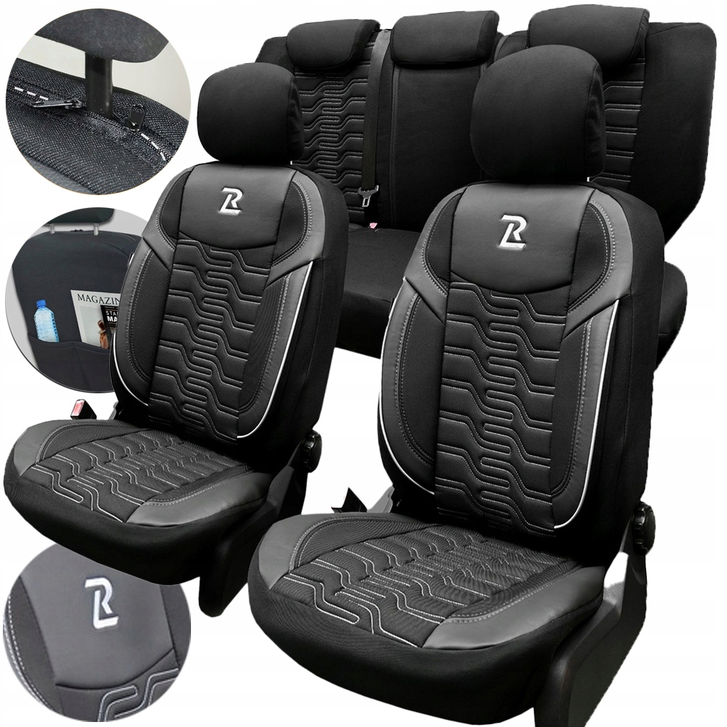 Pokrowce Na Fotele Samochodowe Skórzane Ergonomiczne Tłoczone Lucaro Berlin