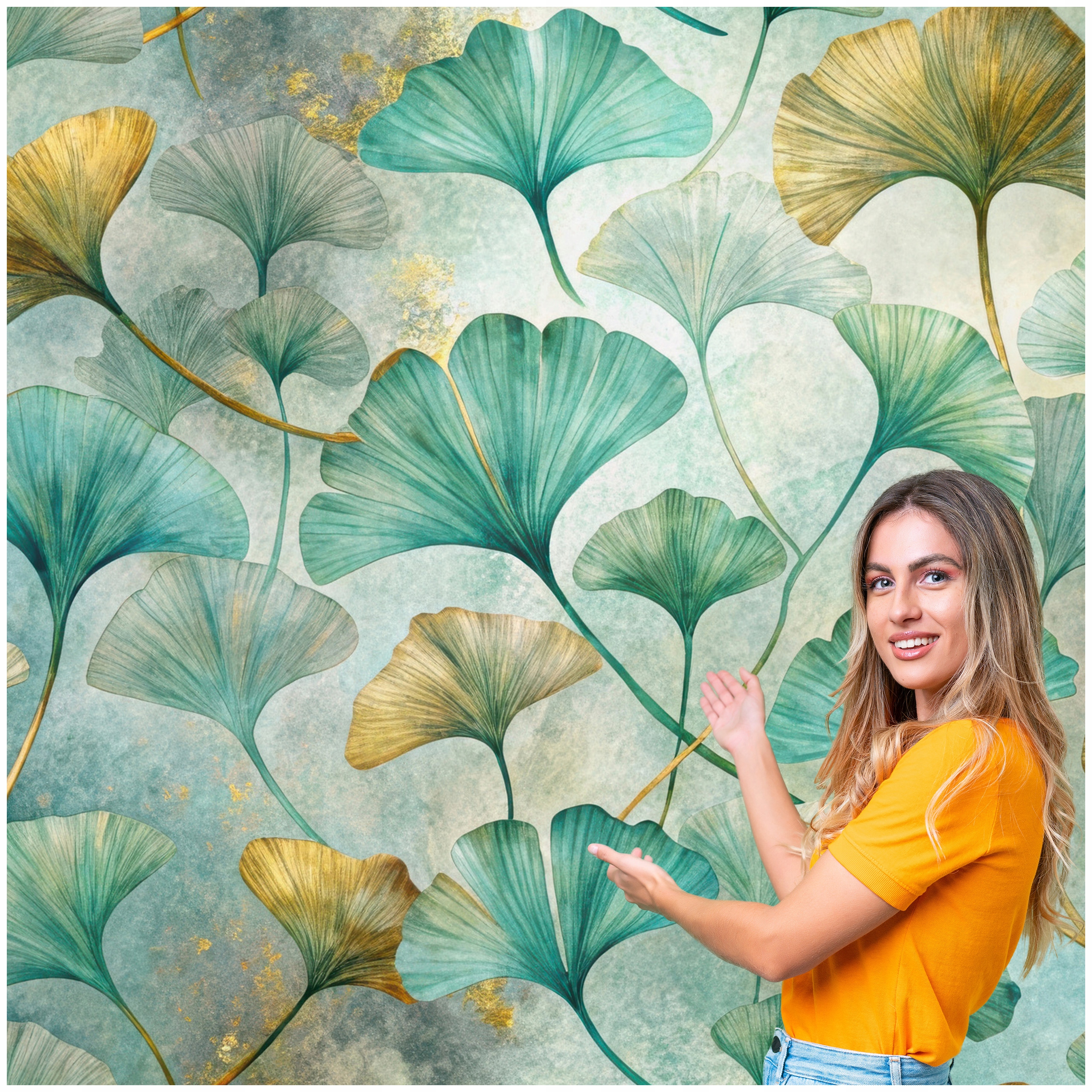 Fototapeta Salón Spálňa Ginkgo biloba Listy Príroda Boho 490x260 MLN06W