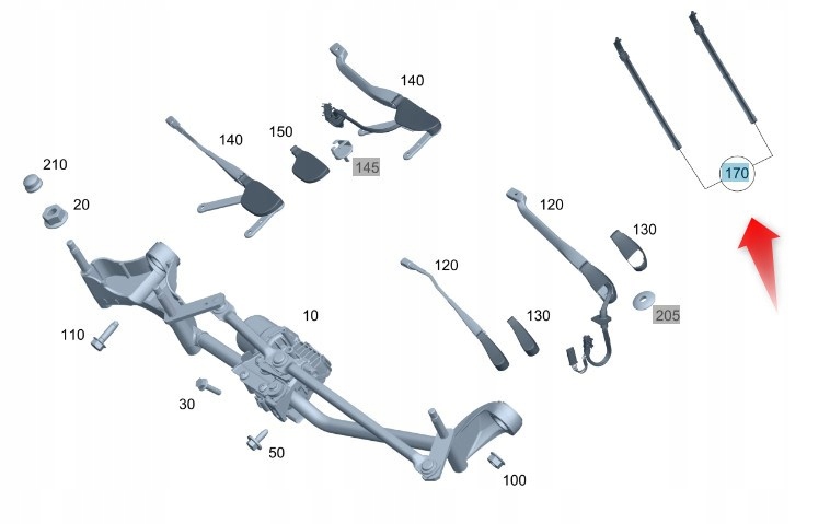 Listy Stěračů Mercedes Gle V167 C167 A1678208703
