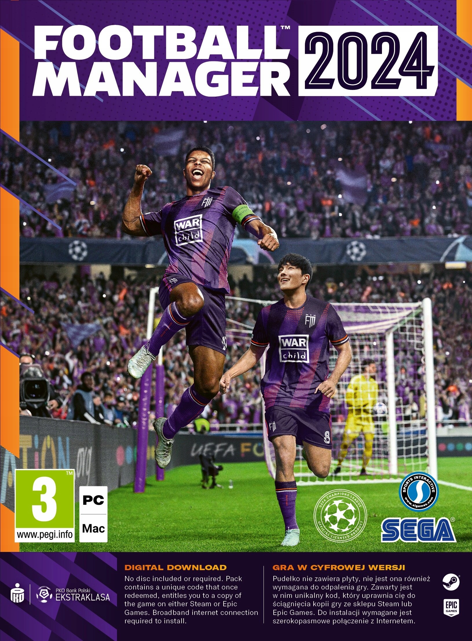 FOOTBALL MANAGER 2024 STEAM / EPIC (PC/MAC) PL Stan nowy 199,77 zł