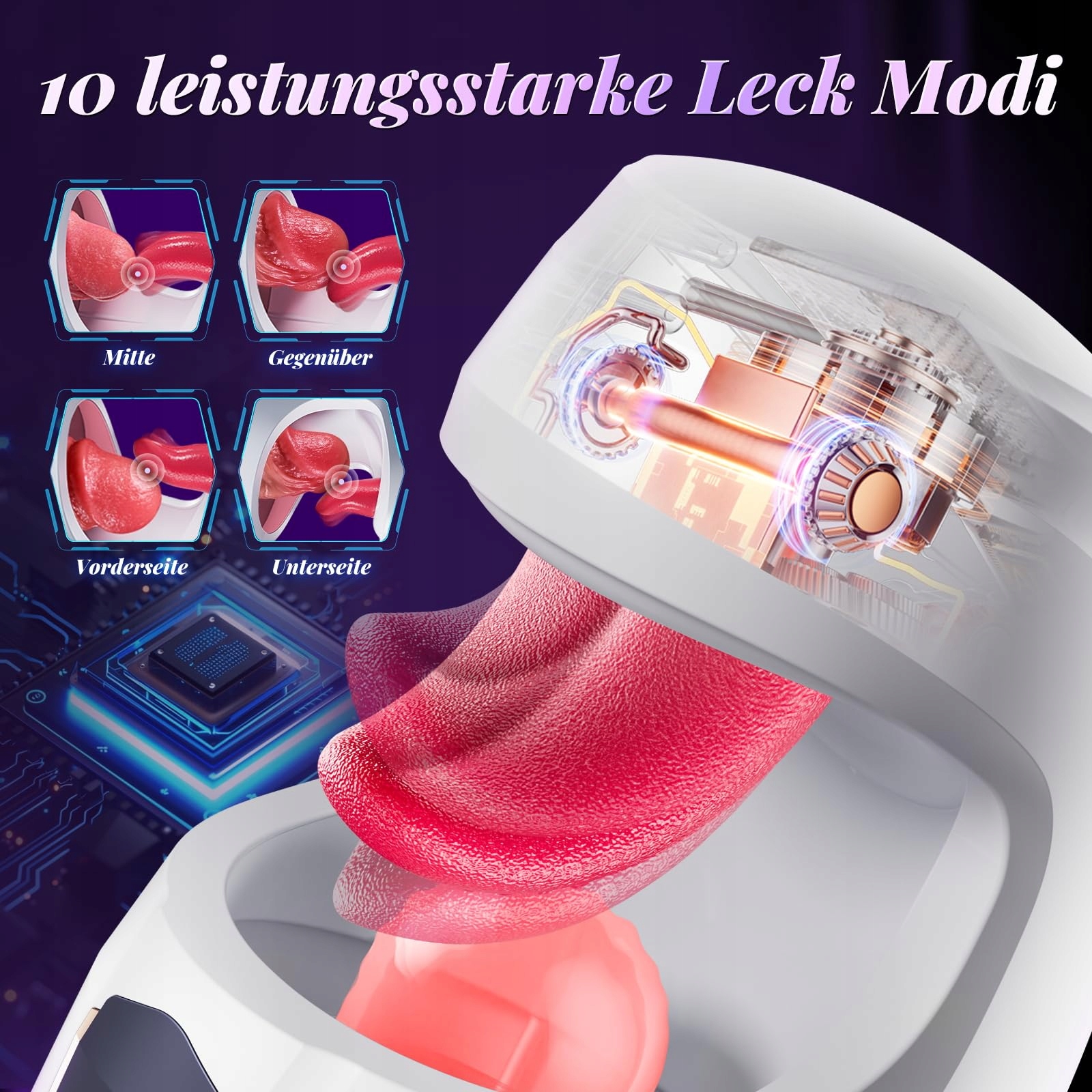 ELEKTRISCHER Masturbator: Język i 10 Trybów Dla Mężczyzn — miniatura 4