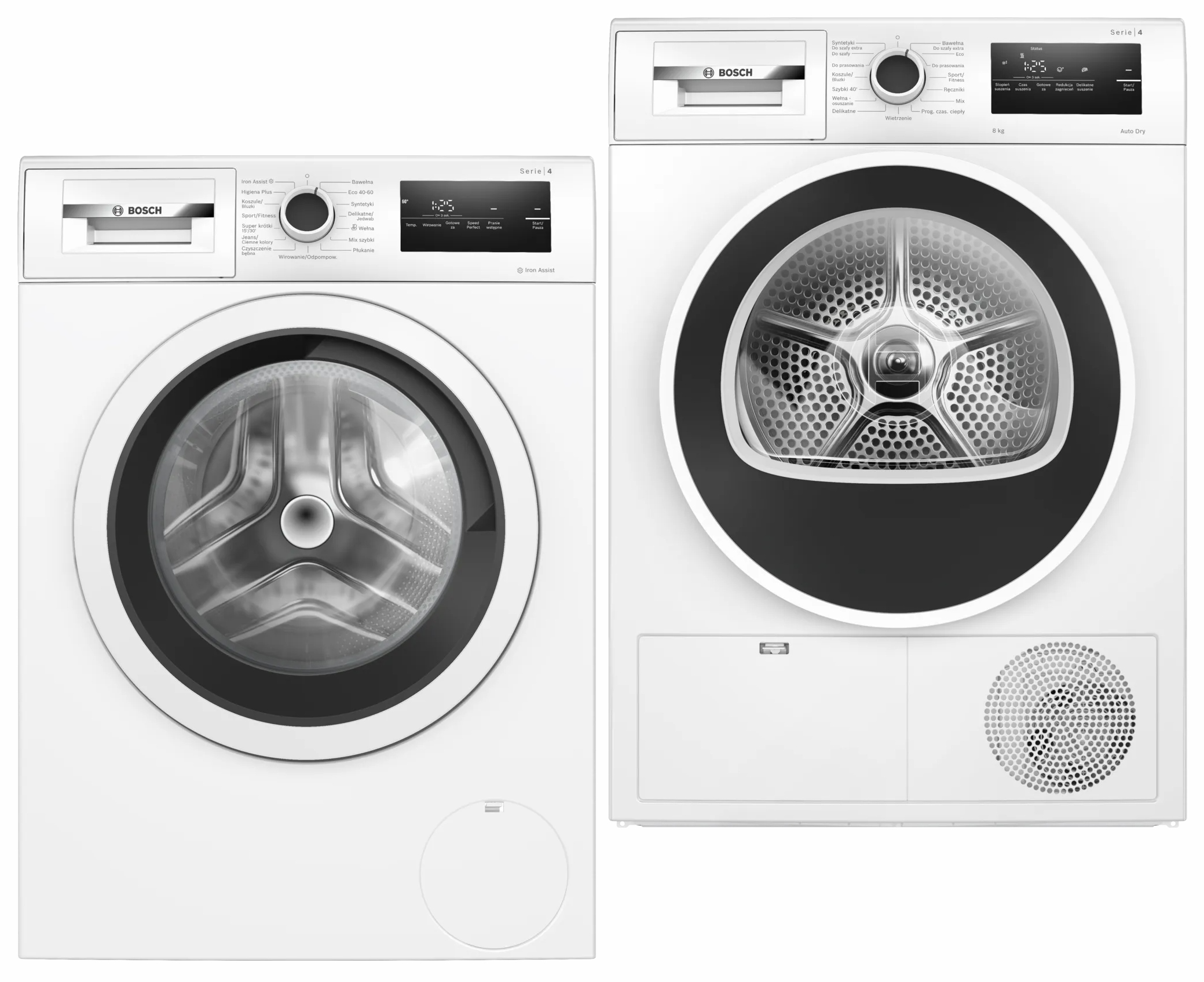 Zestaw Bosch pralka WAN2415GPL + suszarka WTH8627GPL Serie 4 8/8 kg