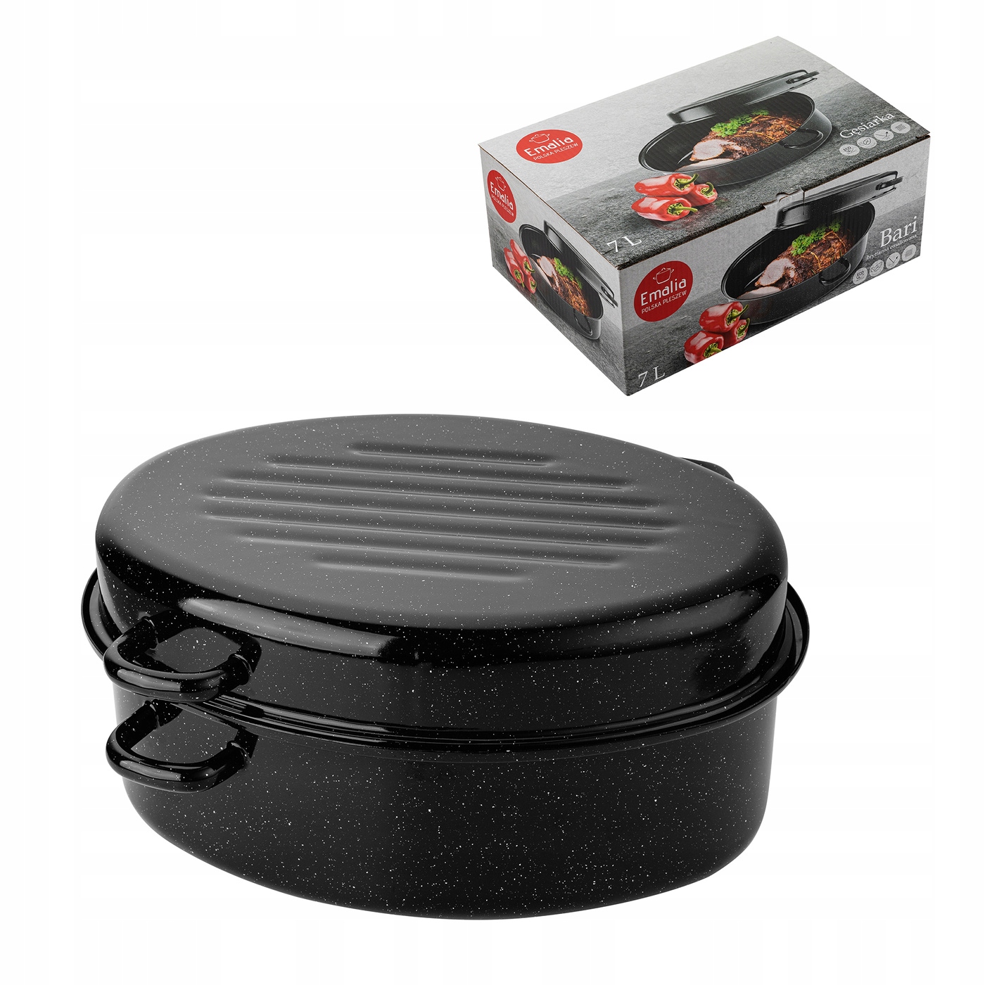 Brytfanna gęsiarka na indukcję Emalia Pleszew 7 l