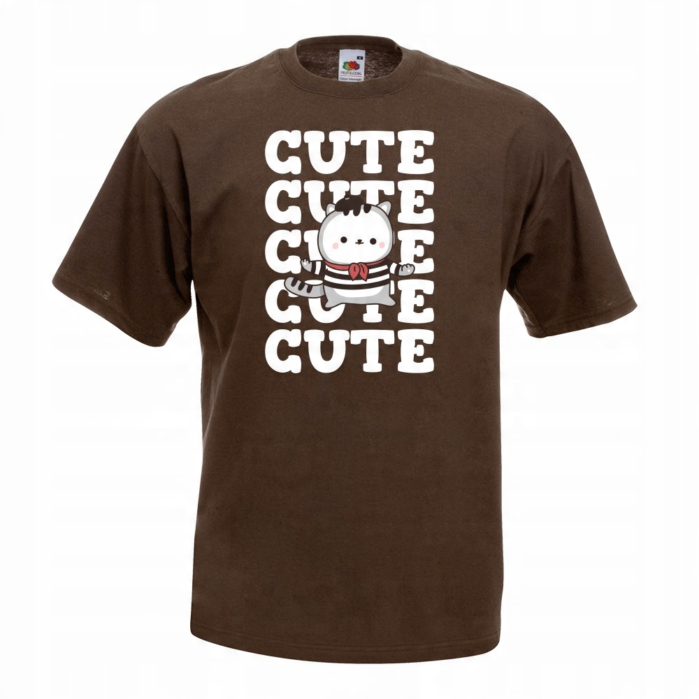 

Koszulka cute kot kotek kociara L brązowa