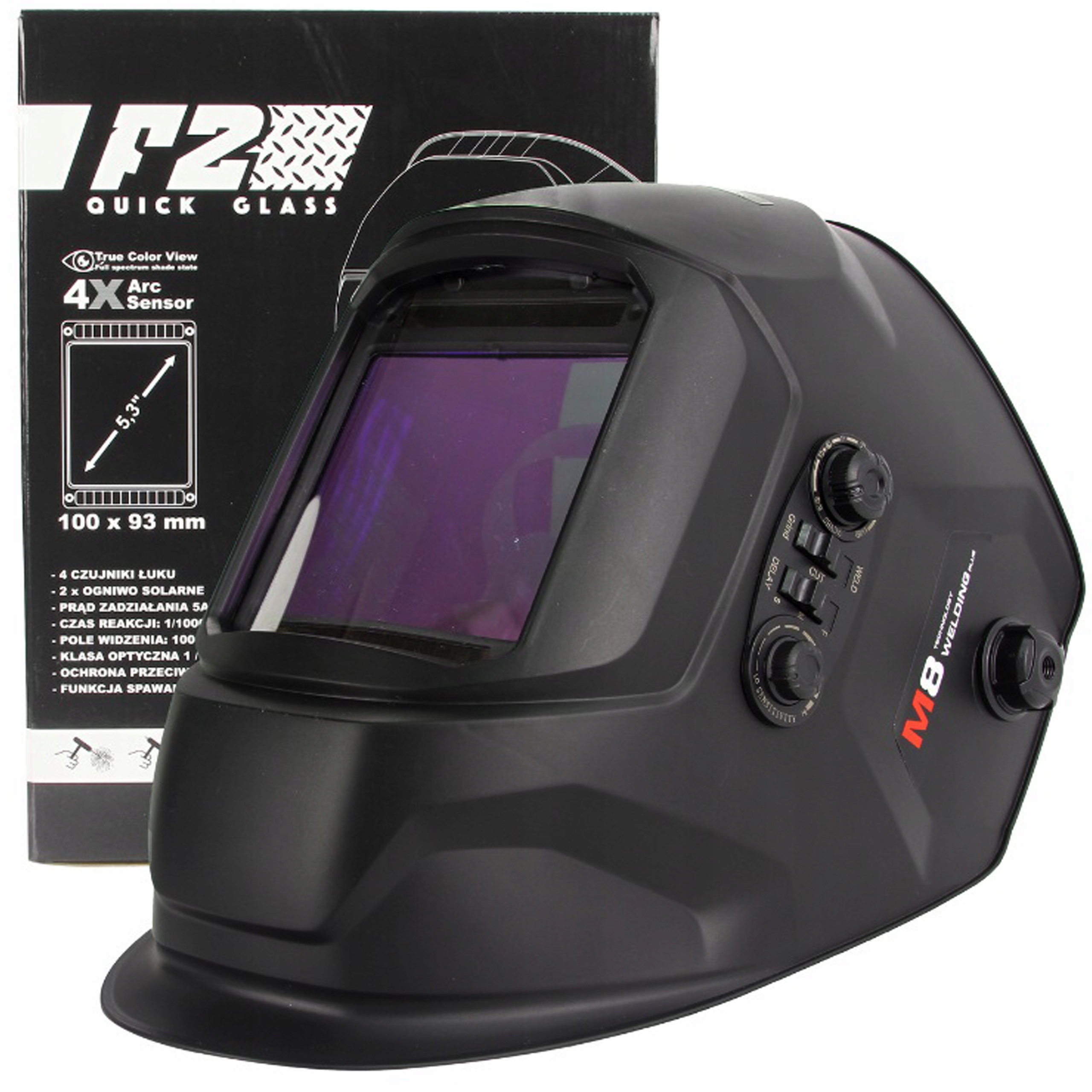 Maska Spawalnicza Przyłbica Samościemniająca Filtr Duży Wizjer Pro